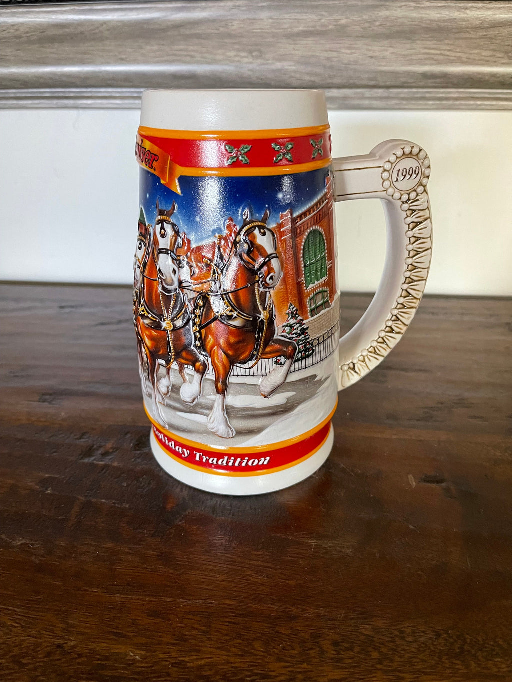 Vintage Budweiser 1999 Holiday Stein
