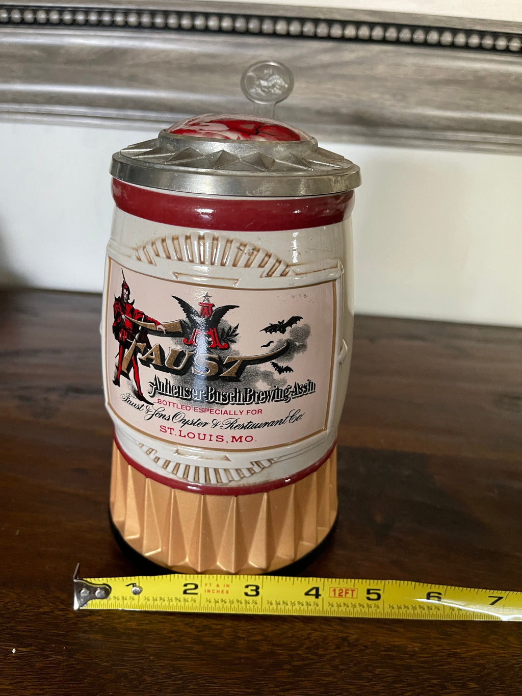 Anheuser-Busch Lidded Stein