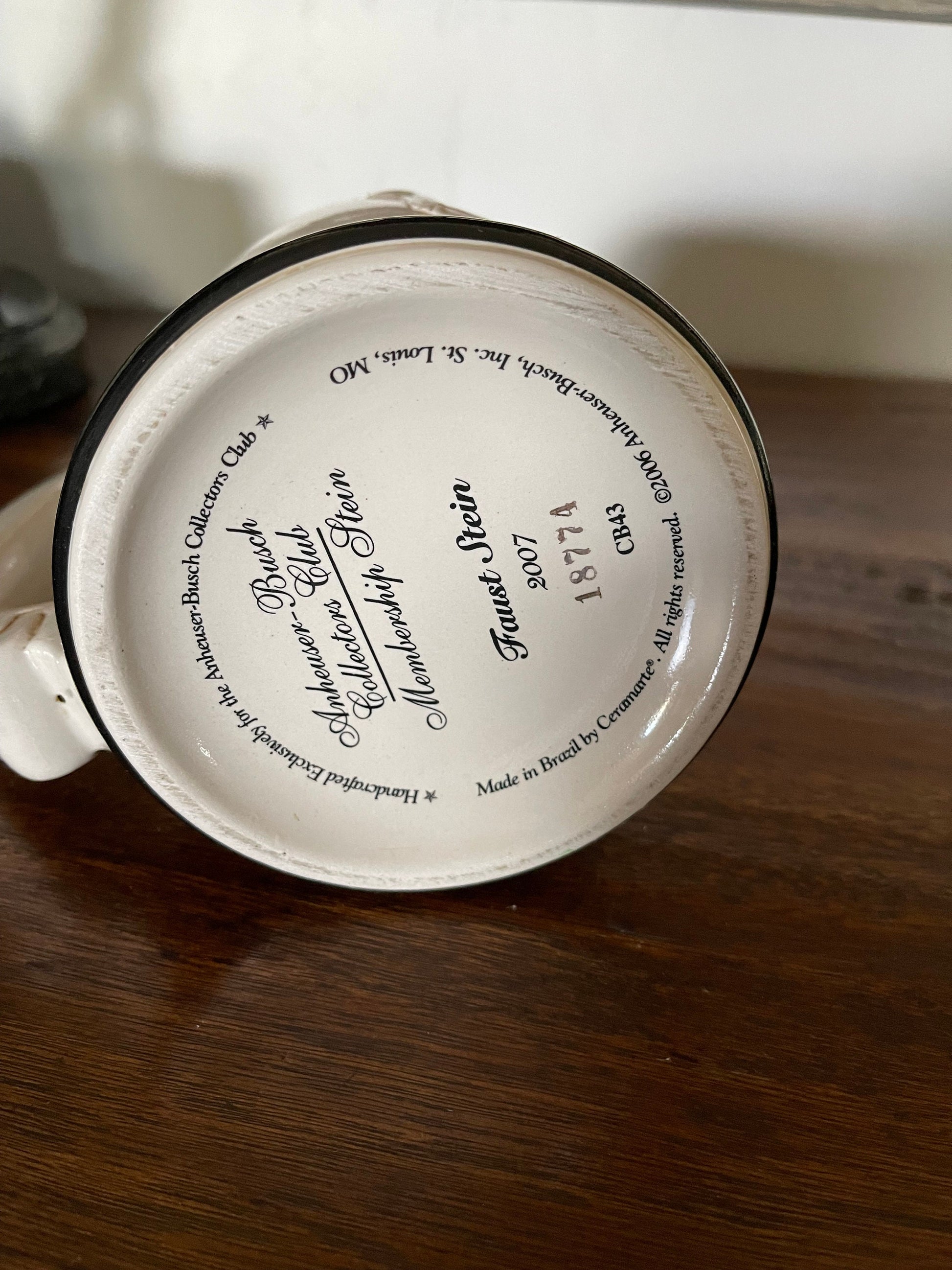 Anheuser-Busch Lidded Stein