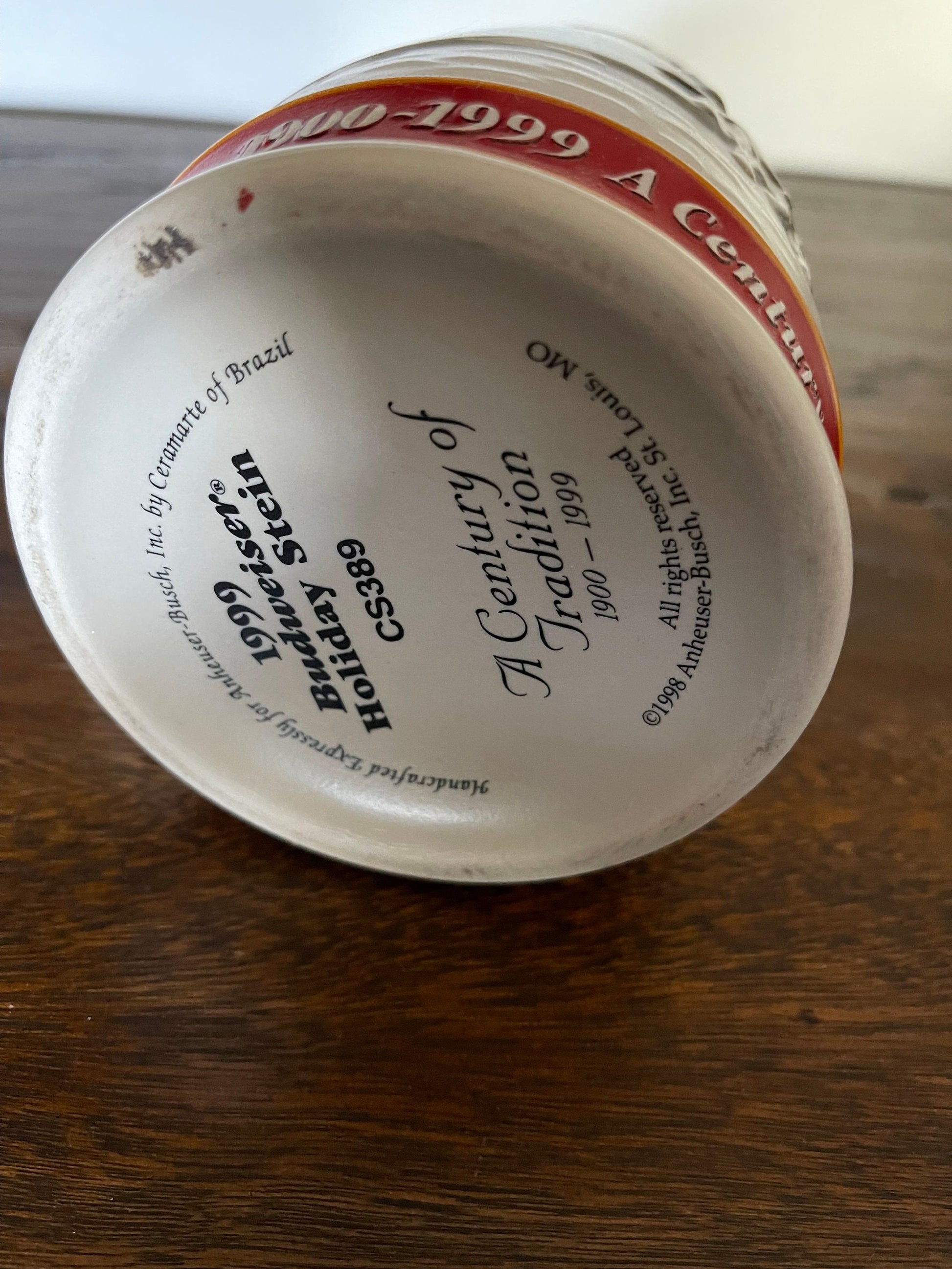 Vintage Budweiser 1999 Holiday Stein