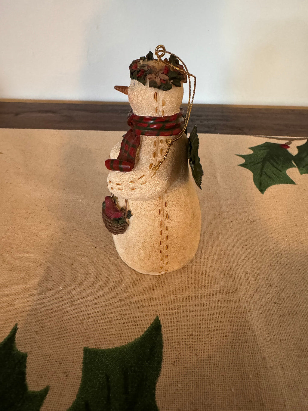 Christmas Snowman Angel Ornament