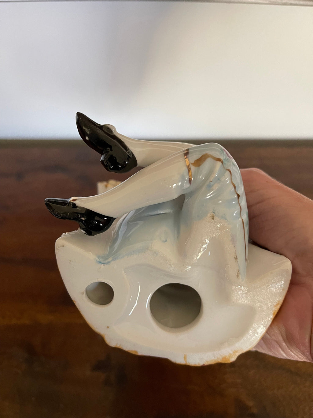 Antique Victorian lace porcelain figurine.