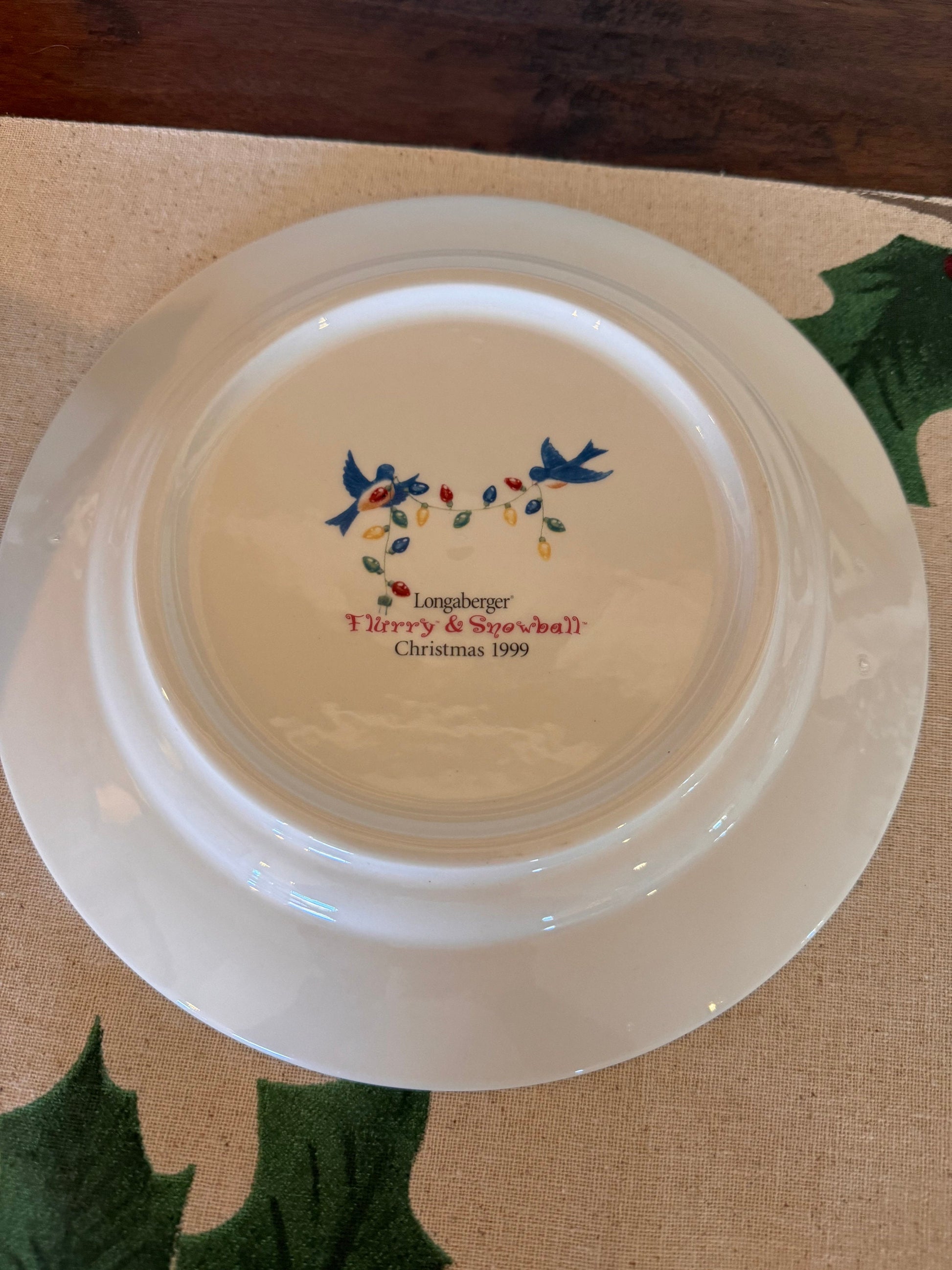 Longaberger Christmas Plate 1999