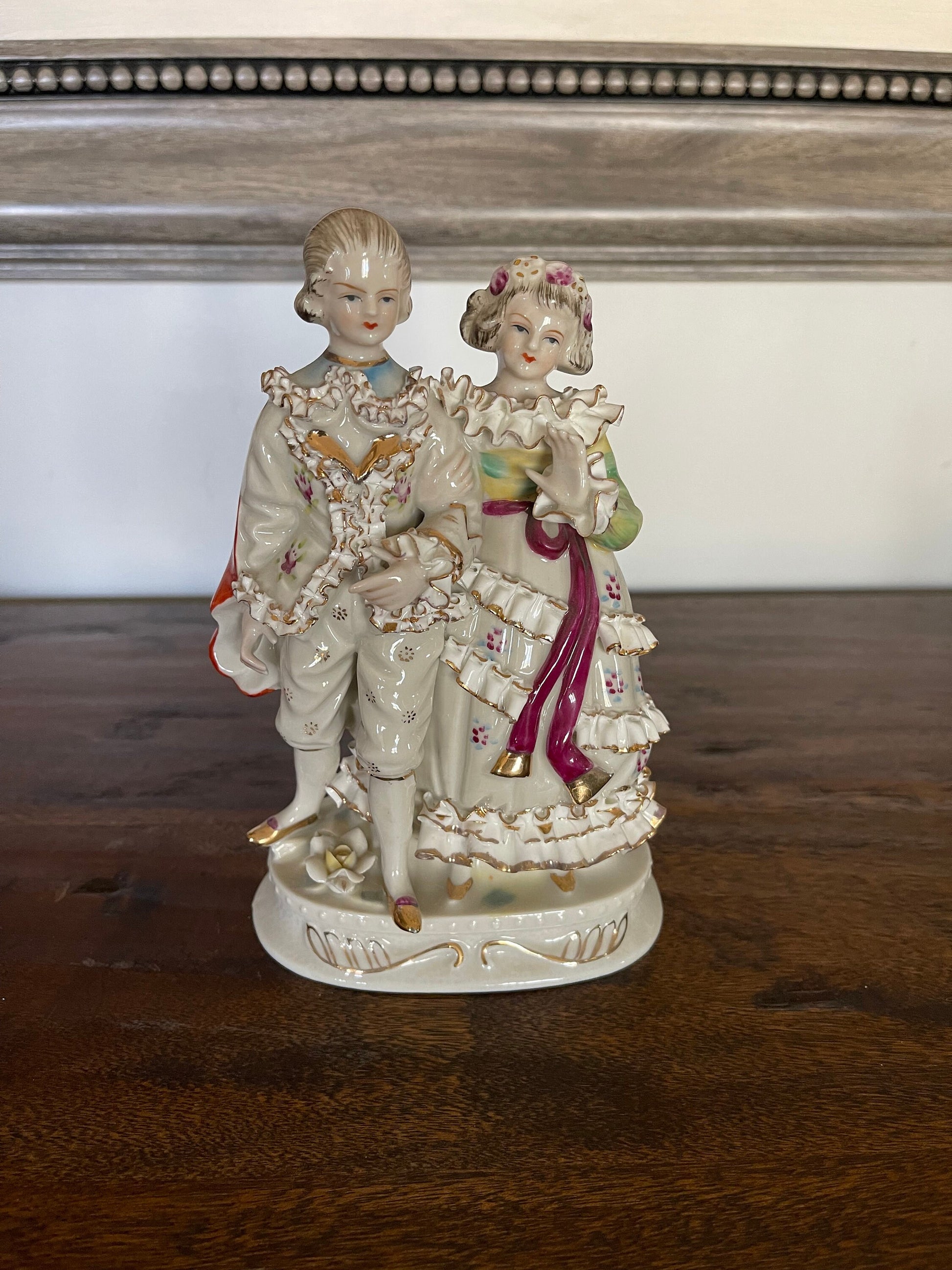 Antique Victorian Lace Porcelain Figurine