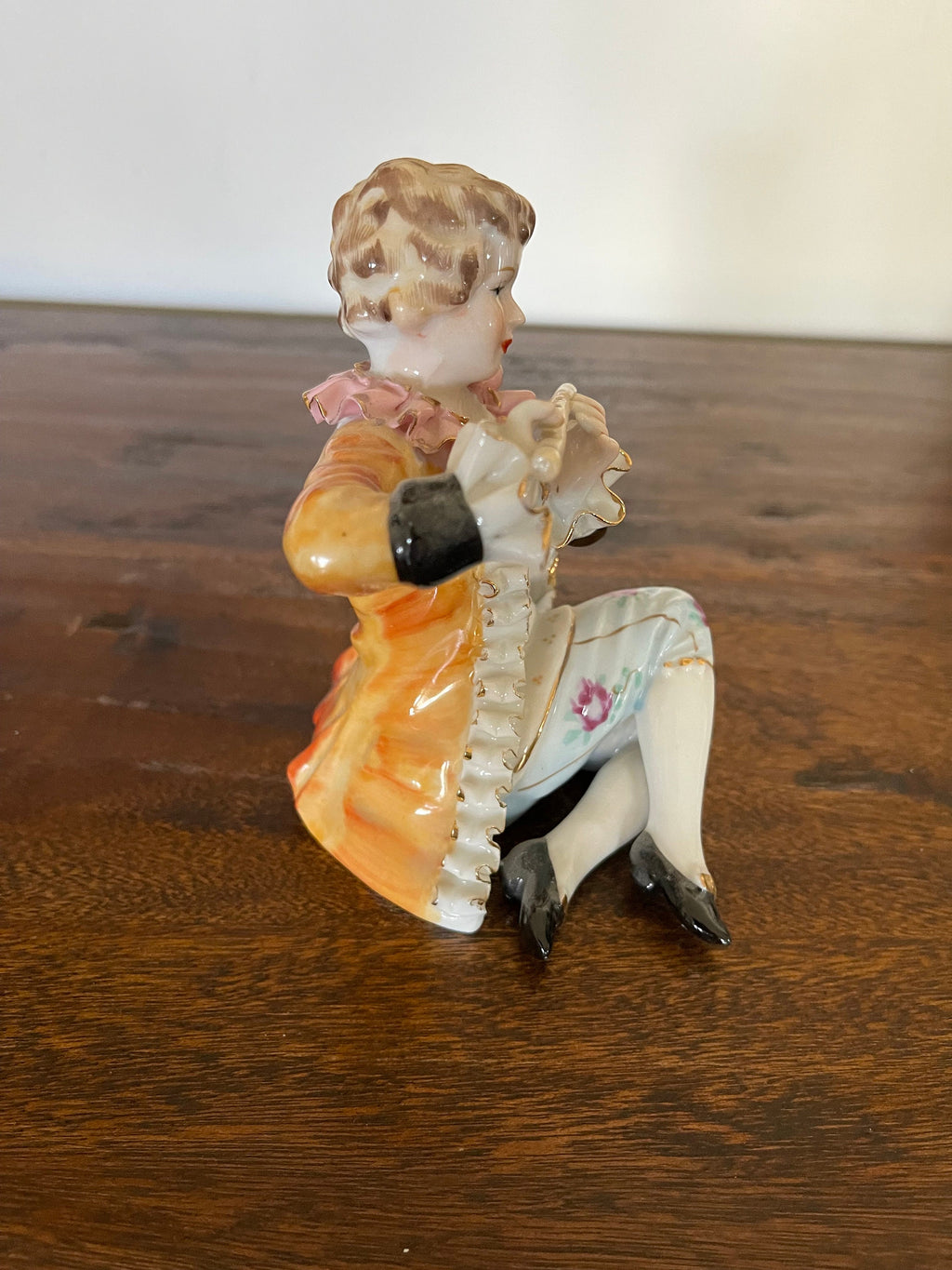 Antique Victorian lace porcelain figurine.