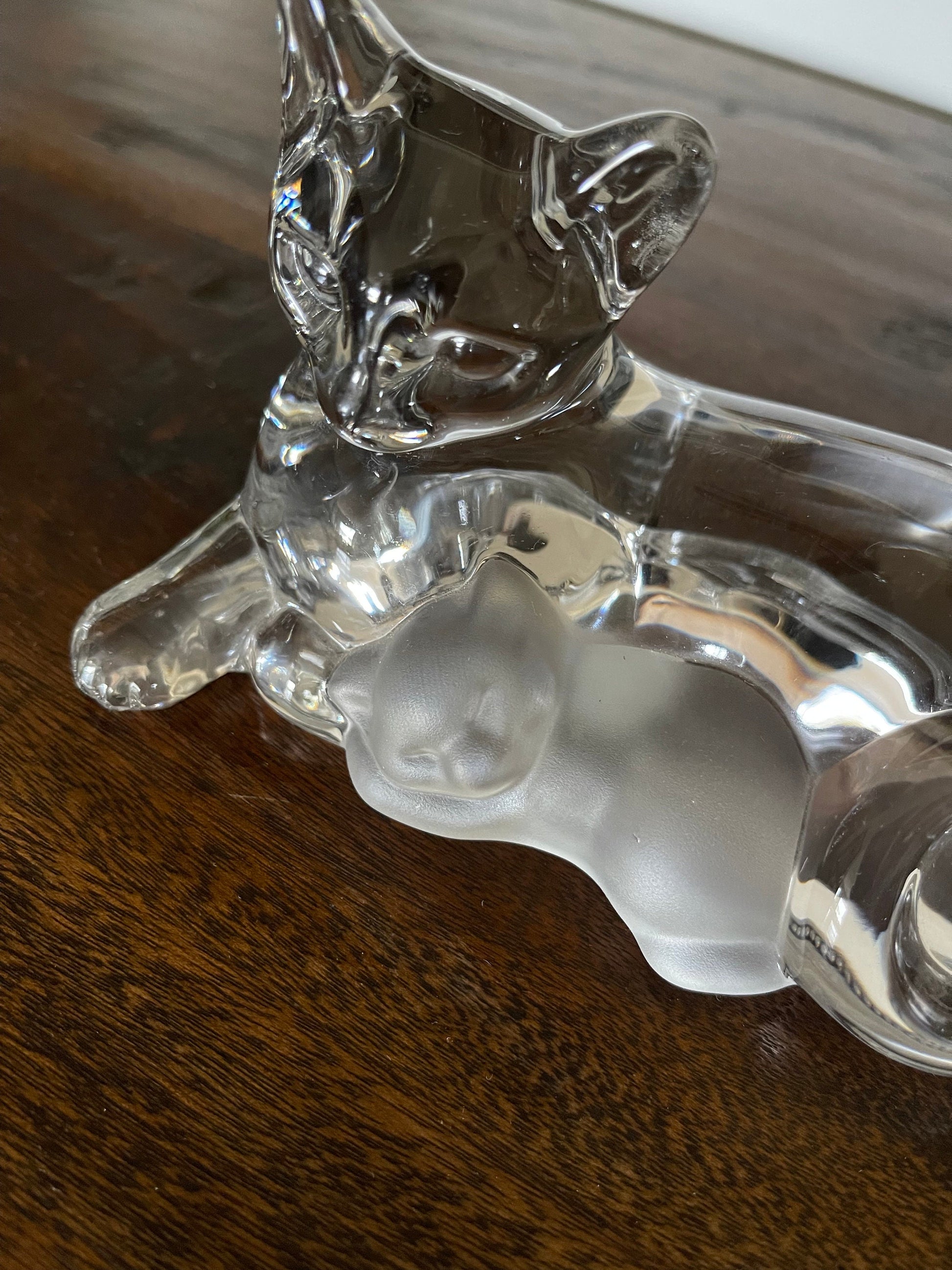 1997 Lenox Crystal “Warm and Cozy” Cat and Kitten