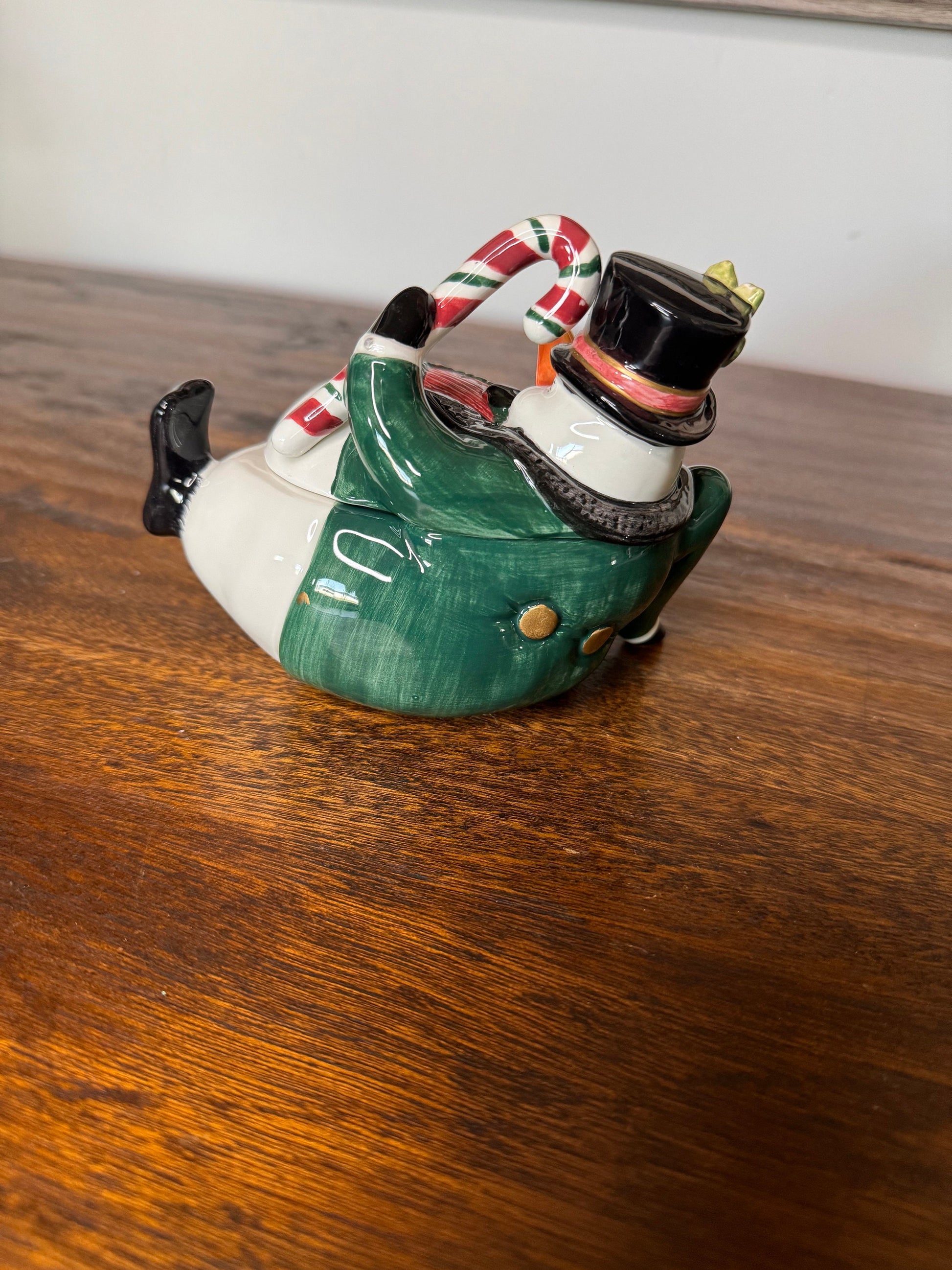 Fitz and Floyd Christmas Penguin Candy Dish