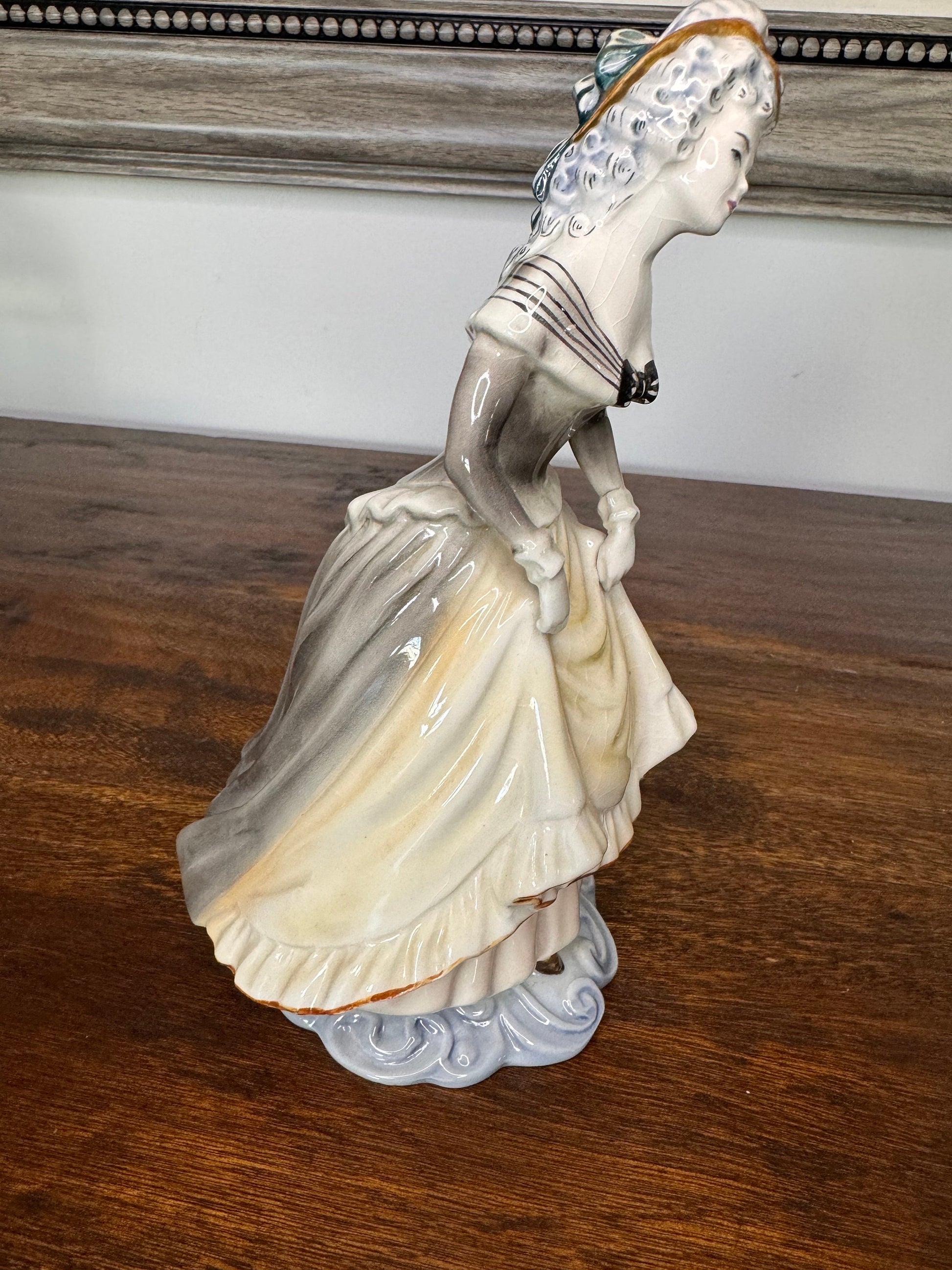 Mid Century Goldscheider USA Ceramic Victorian Style Lady