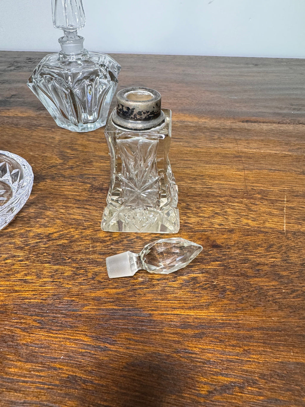 Vintage Perfume Decanters and Ring Holder