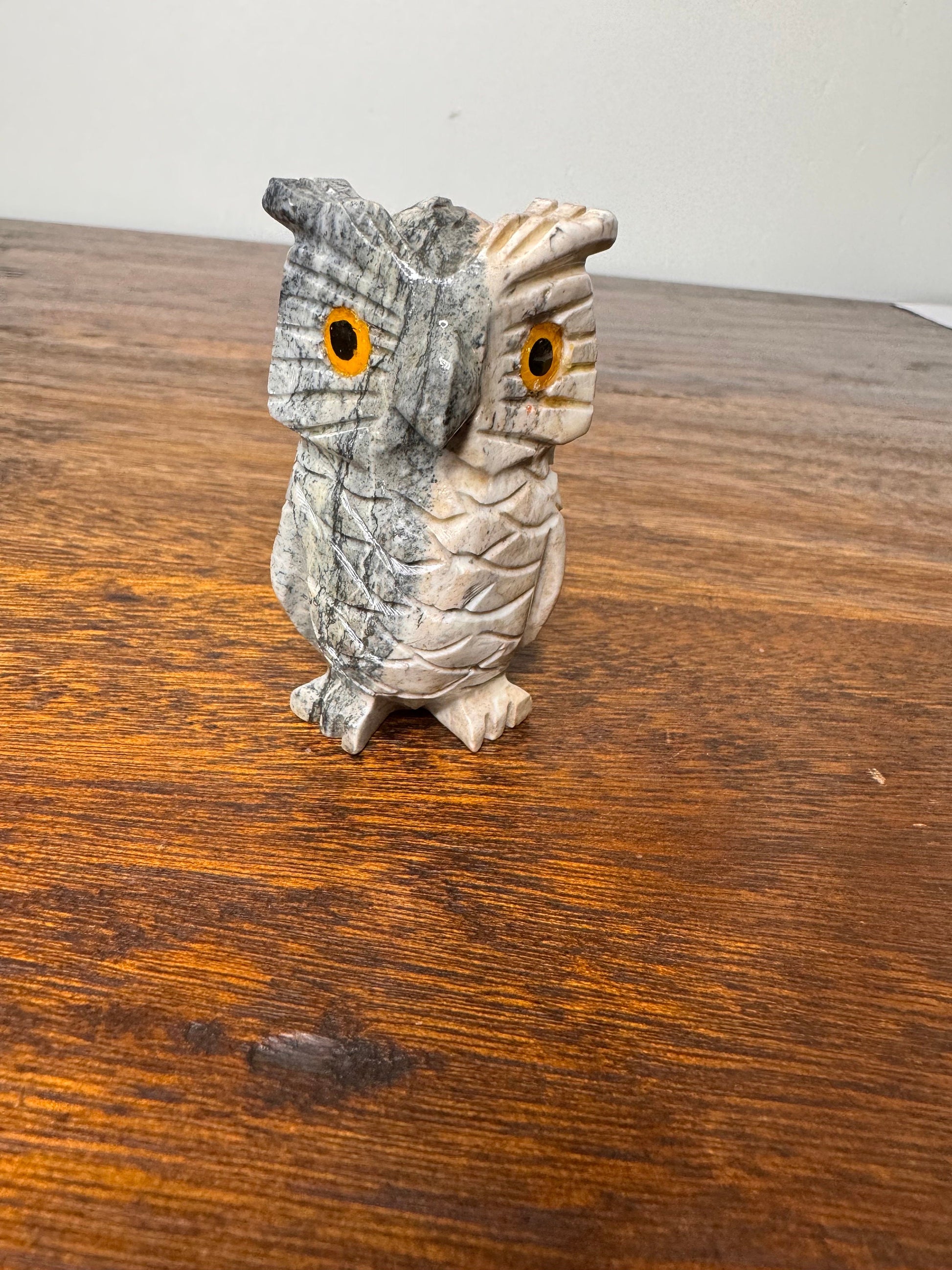 Small Stone Carved Owl