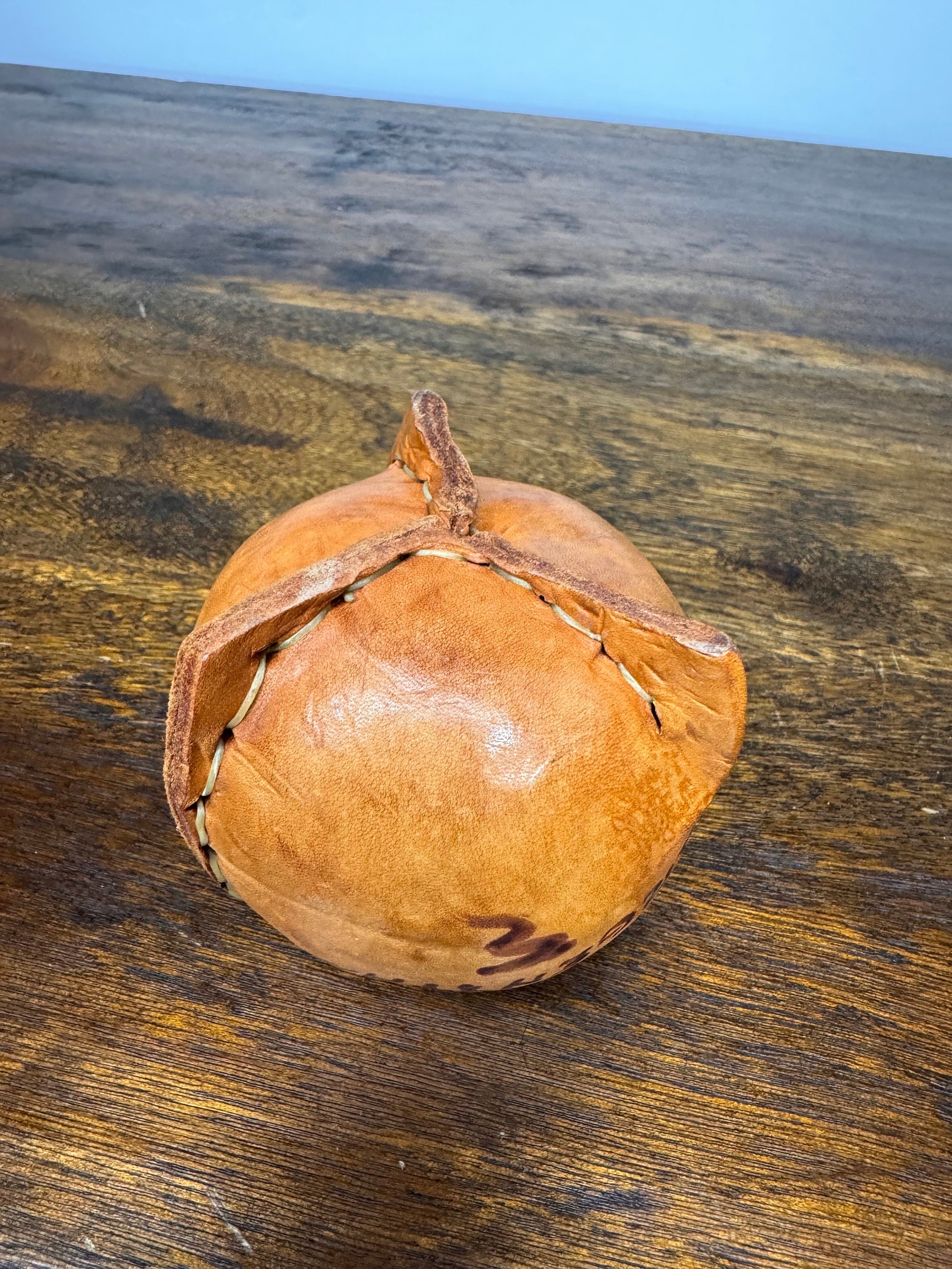 Leather Wrapped Gourd from Argentina