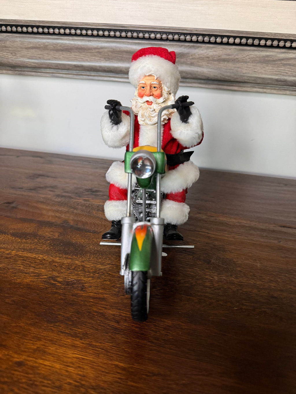 Possible Dreams Hold on For Deer Life Santa and deer on motorcycle