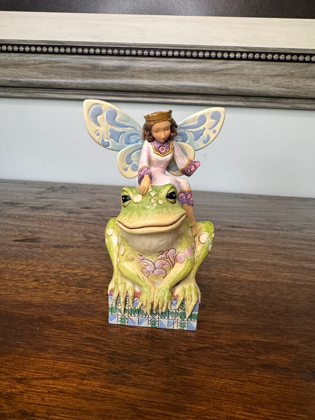 Jim Shore Heartwood Creek “Have You Kissed A Frog Today?” Fairy on a frog