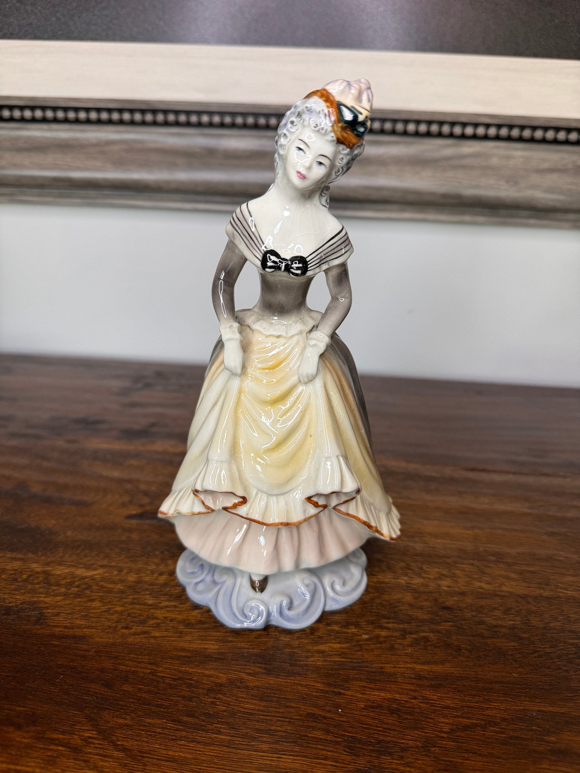 Mid Century Goldscheider USA Ceramic Victorian Style Lady