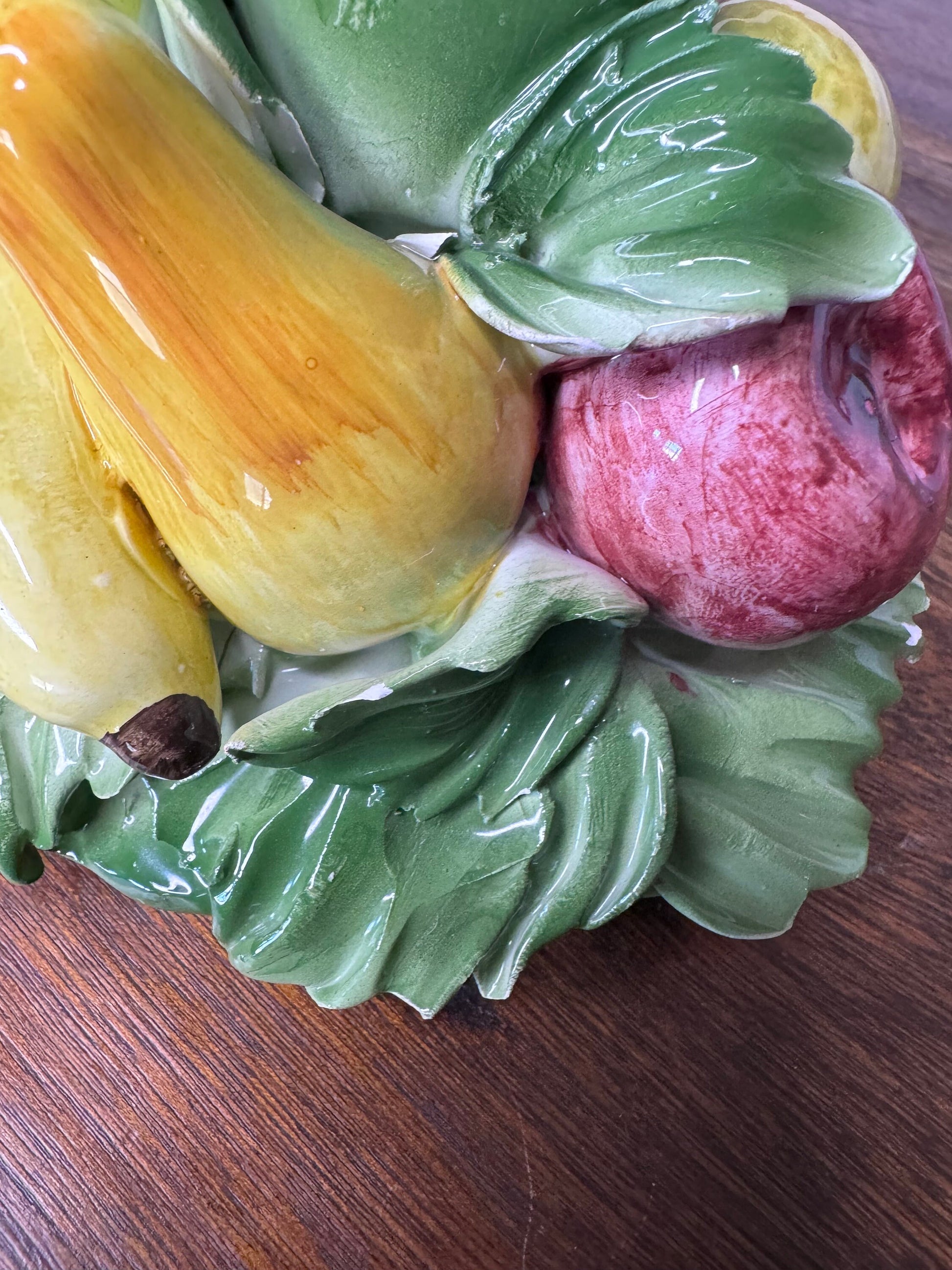 Vintage Italian HandPainted Ceramic Taper Candle Holder