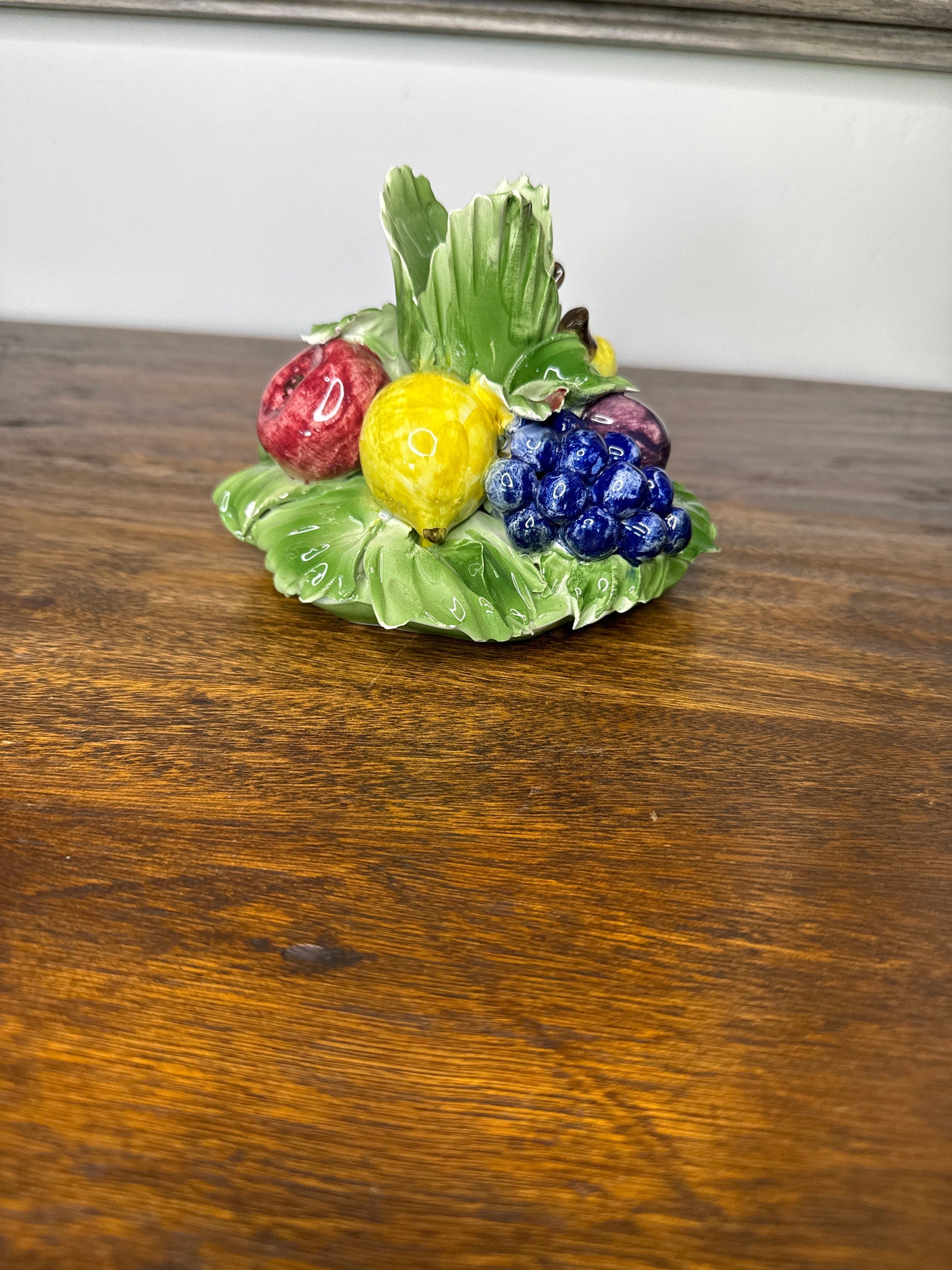 Vintage Italian HandPainted Ceramic Taper Candle Holder