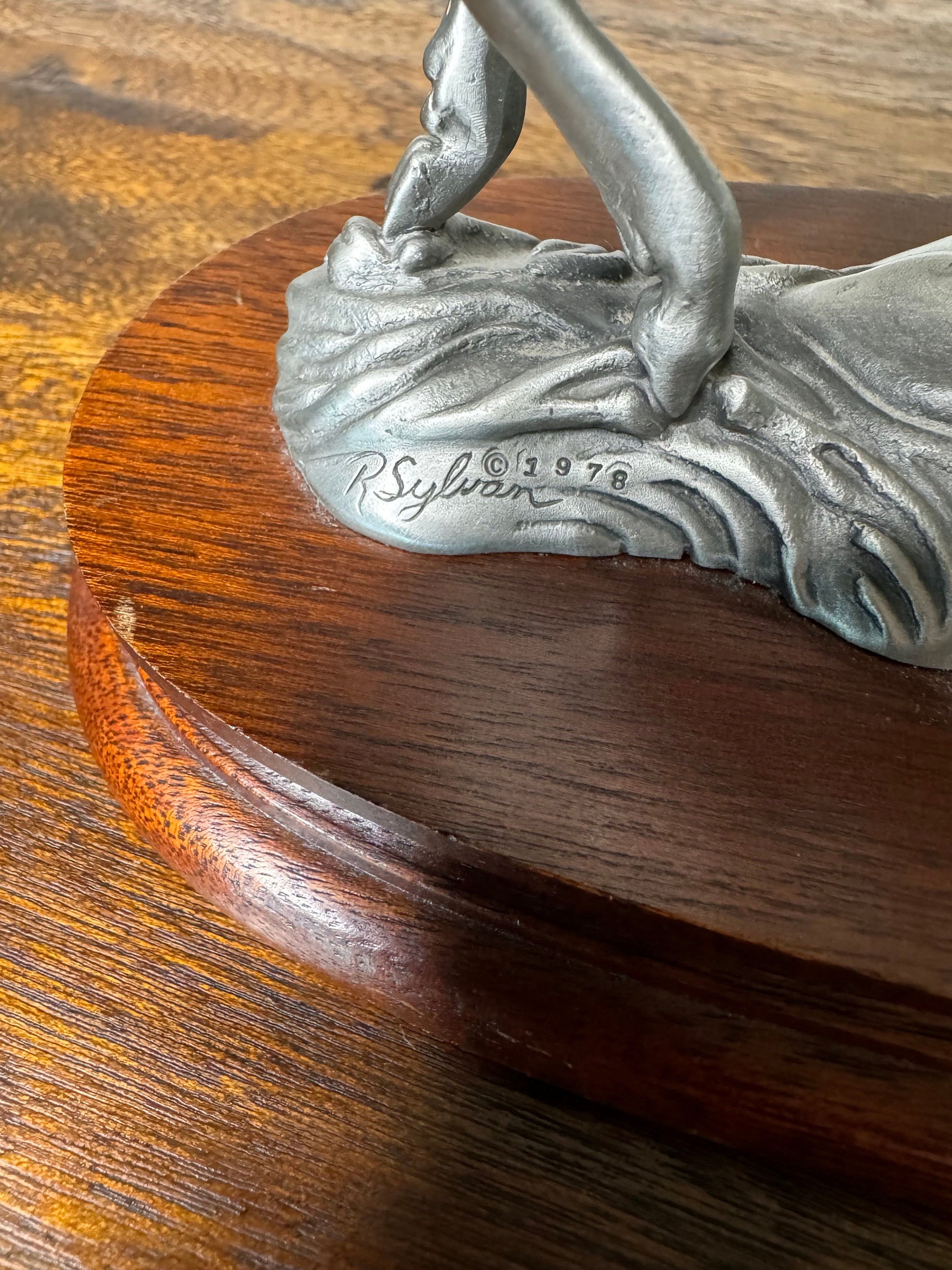 Vintage R Sylvan Pewter Unicorn