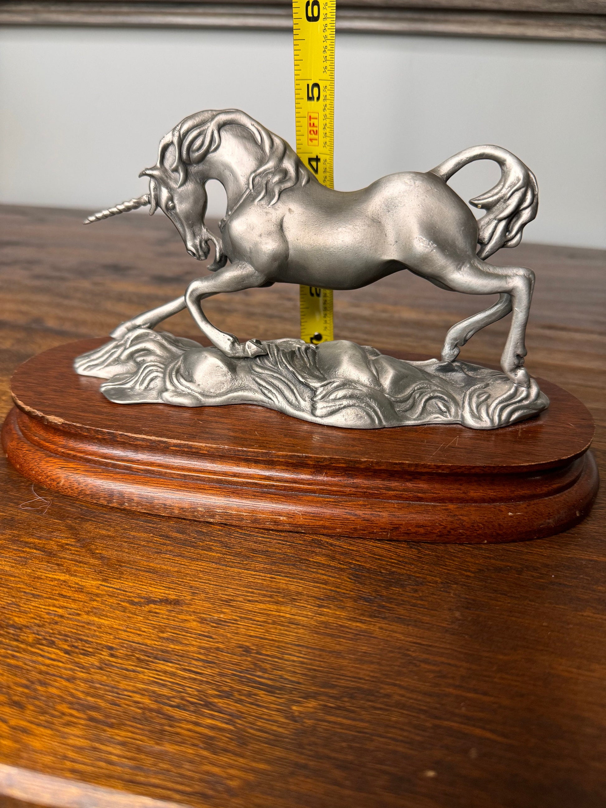Vintage R Sylvan Pewter Unicorn