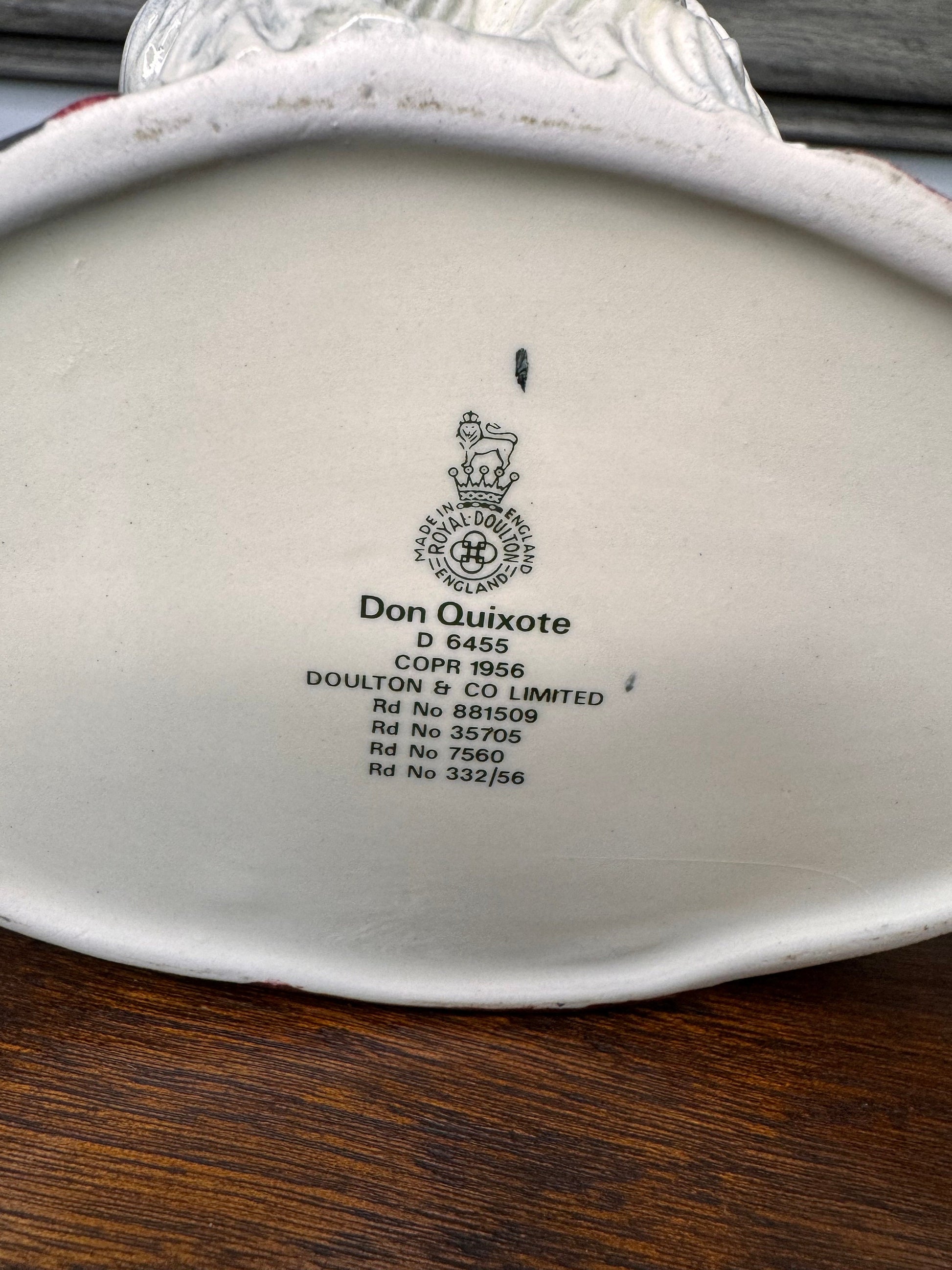 Vintage 1956 Royal Doulton Don Quixote Large Toby Jug Pitcher