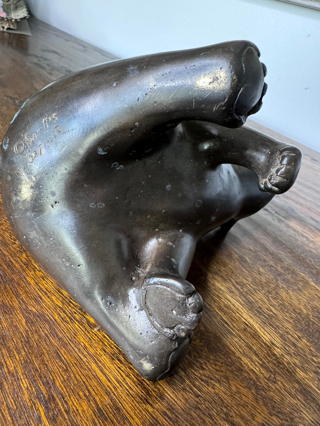 Vintage Signed and Numbered Santi’s Bronze Bear Cub