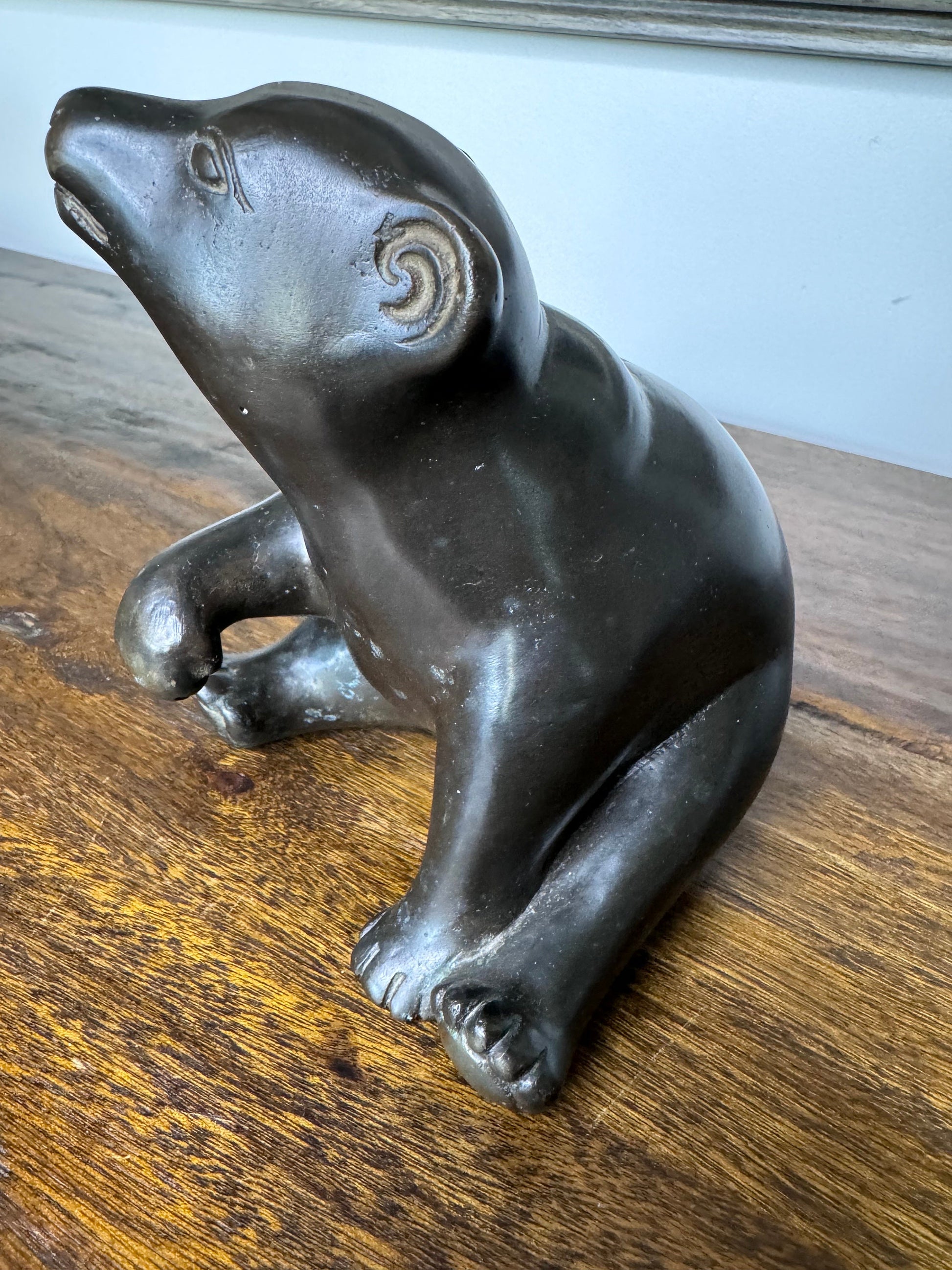 Vintage Signed and Numbered Santi’s Bronze Bear Cub