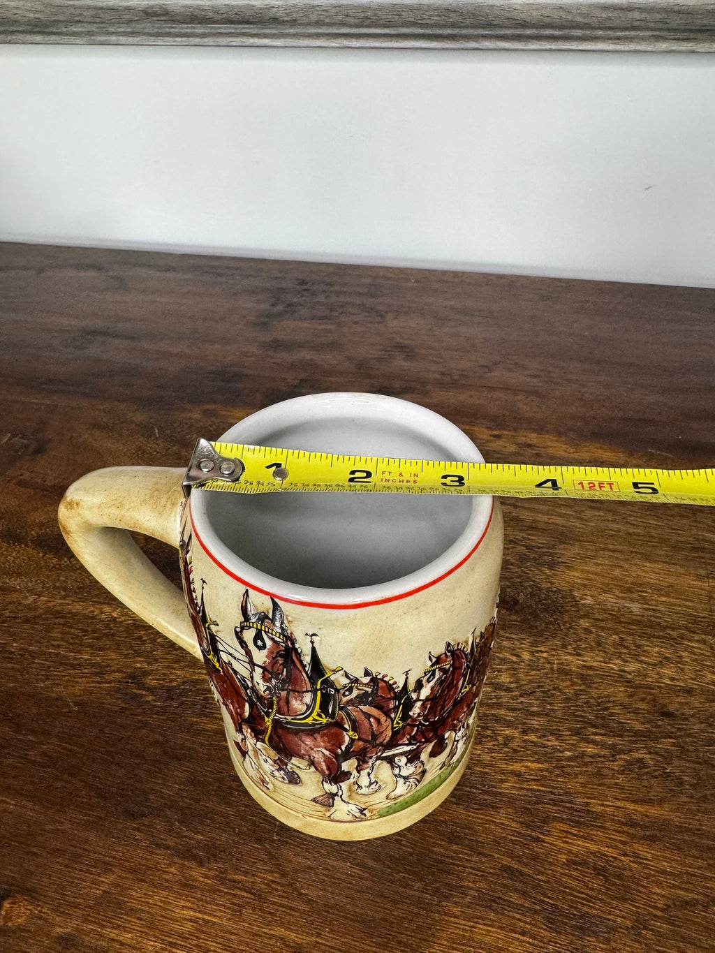 1st Issue Budweiser Holiday Stein/Mug made by Ceramarte of Brazil