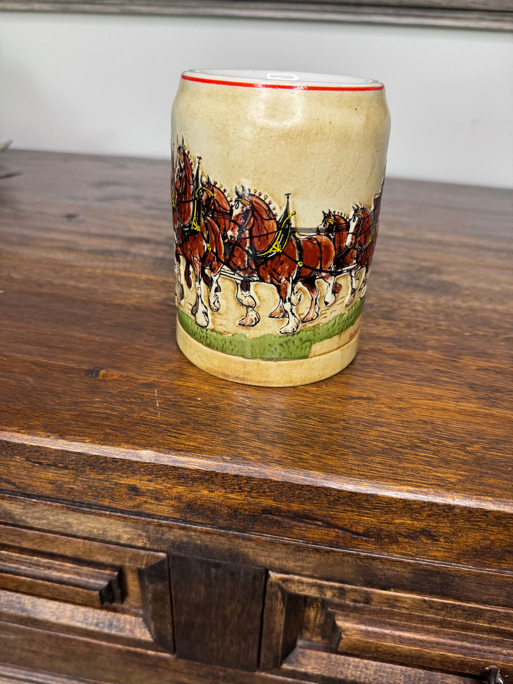 1st Issue Budweiser Holiday Stein/Mug made by Ceramarte of Brazil