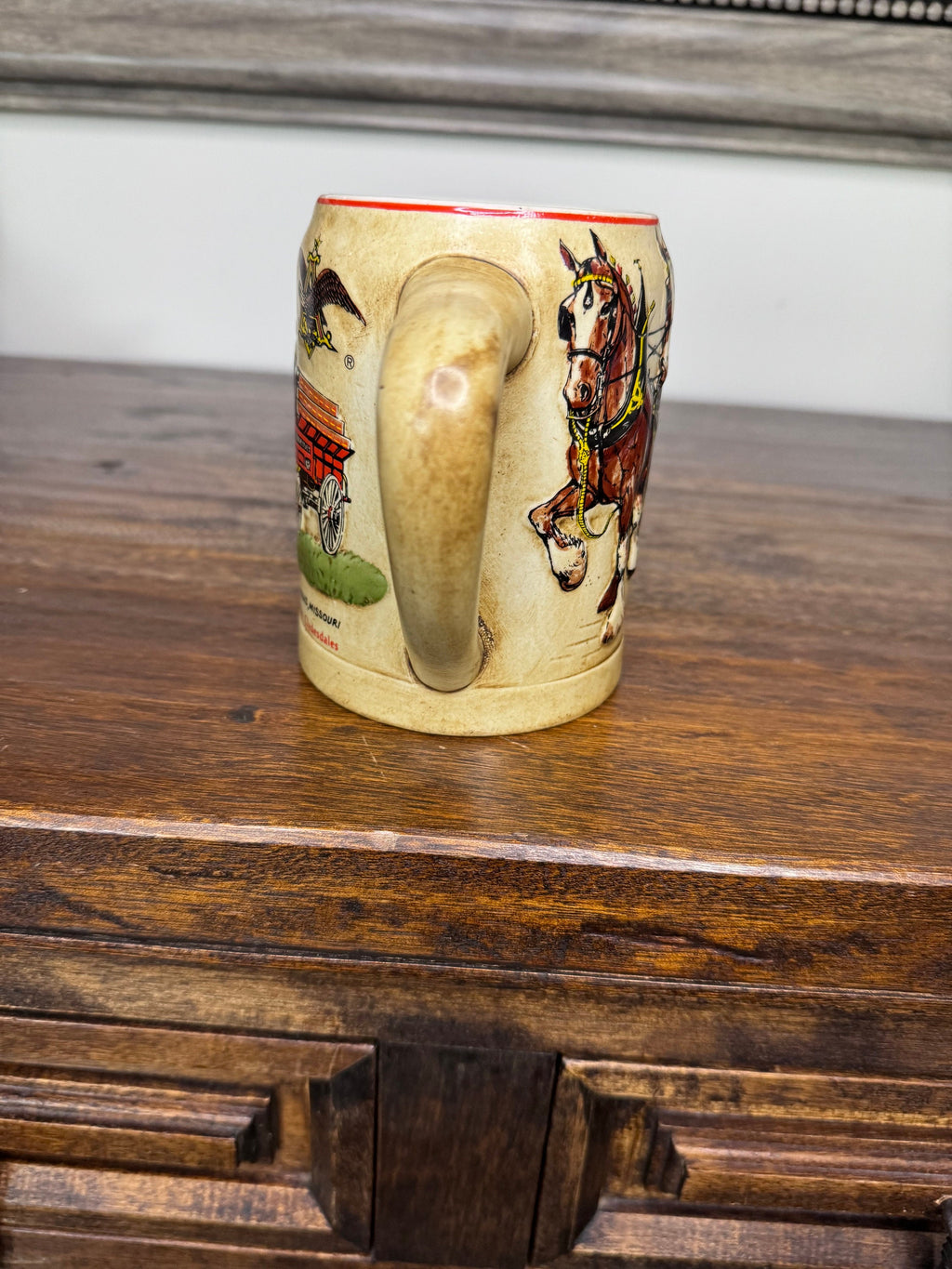 1st Issue Budweiser Holiday Stein/Mug made by Ceramarte of Brazil