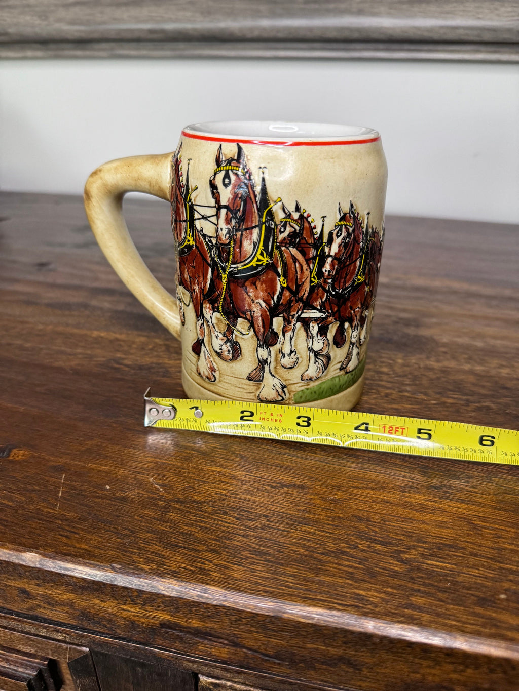 1st Issue Budweiser Holiday Stein/Mug made by Ceramarte of Brazil