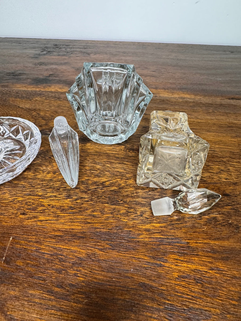 Vintage Perfume Decanters and Ring Holder