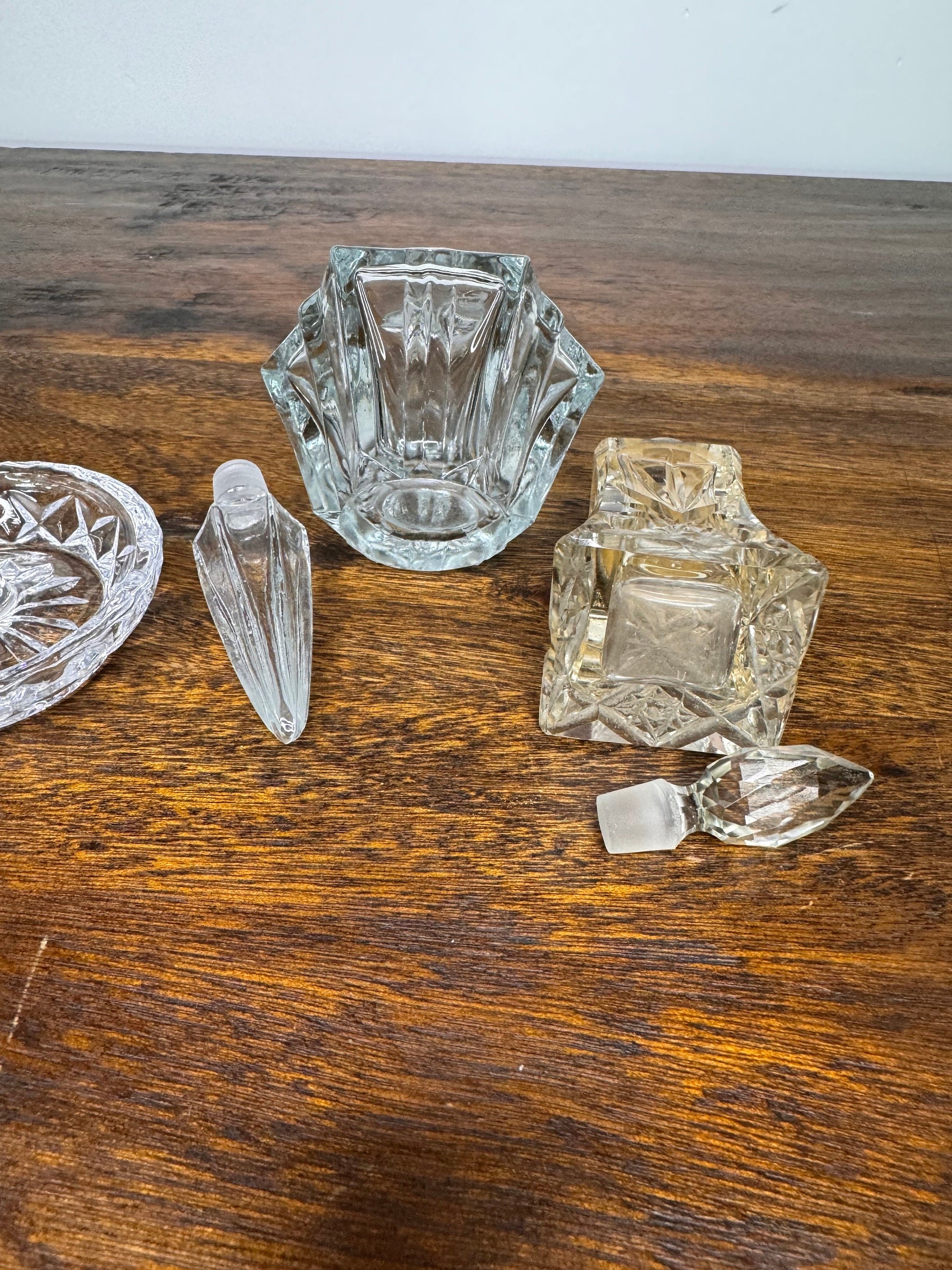 Vintage Perfume Decanters and Ring Holder