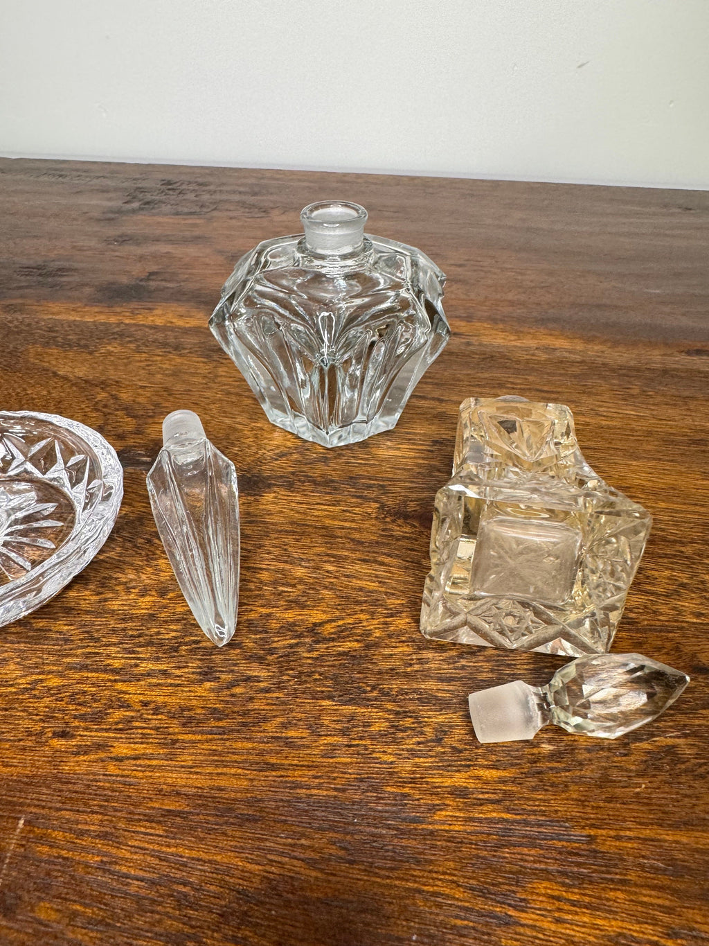 Vintage Perfume Decanters and Ring Holder