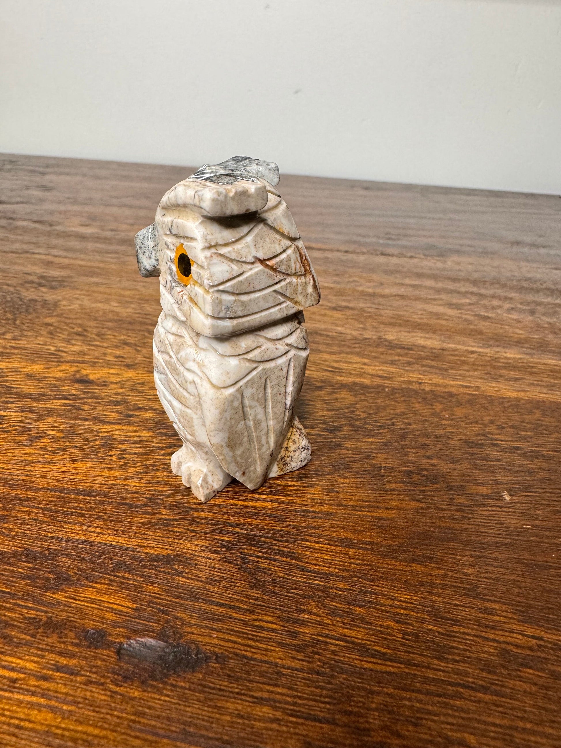 Small Stone Carved Owl
