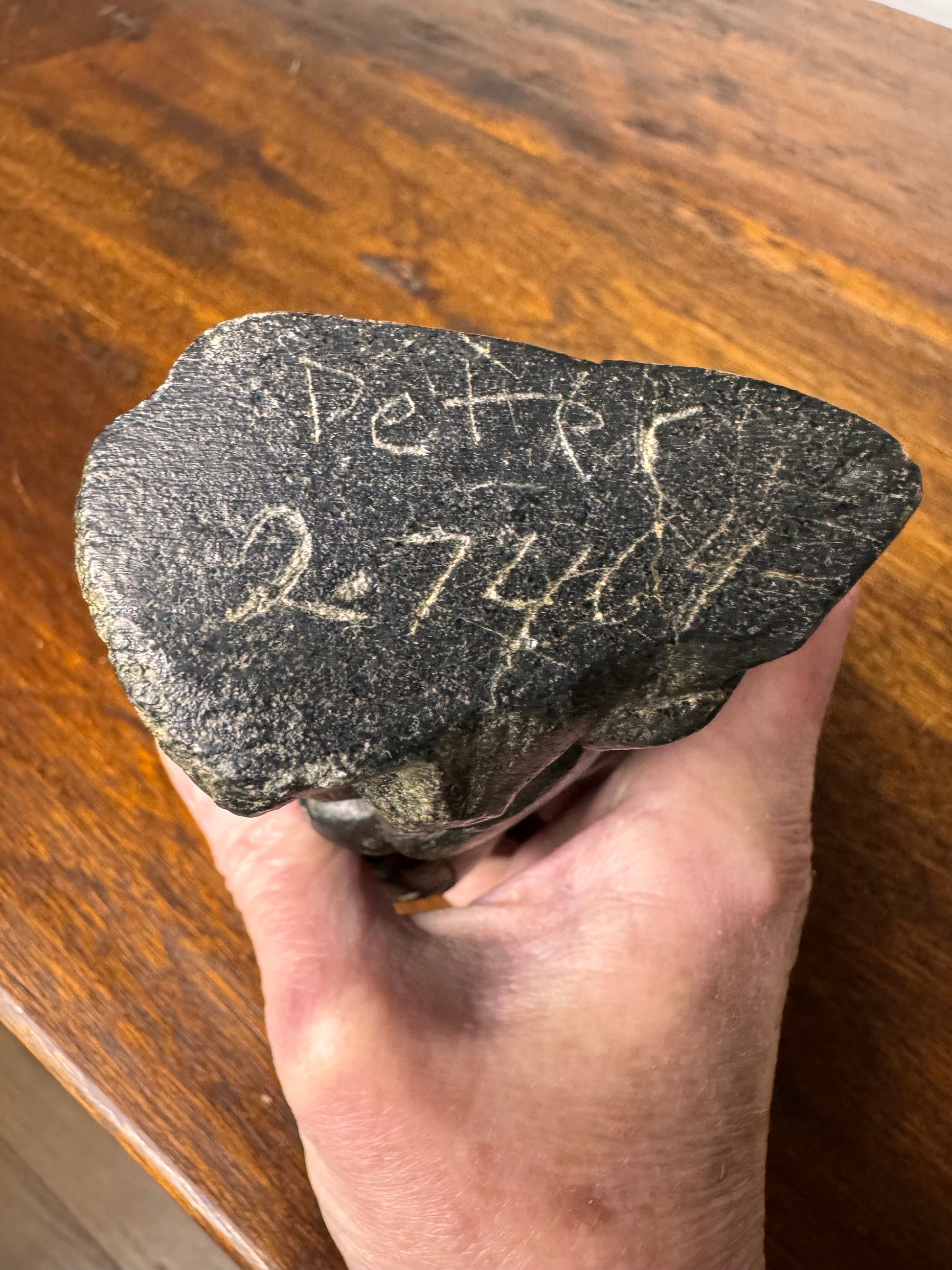 Inuit Signed Hand Carved Stone Sculpture