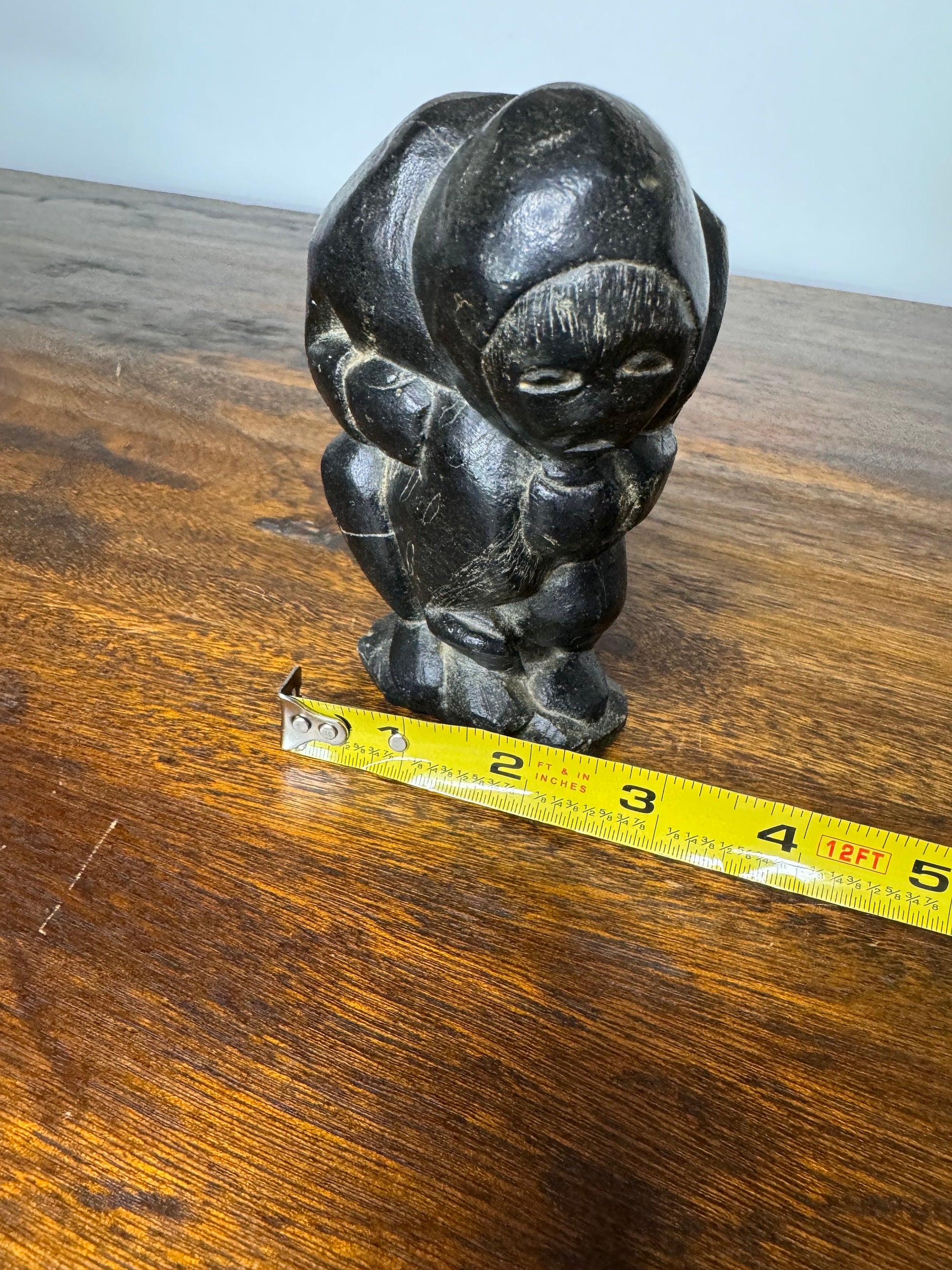Inuit Signed Hand Carved Stone Sculpture