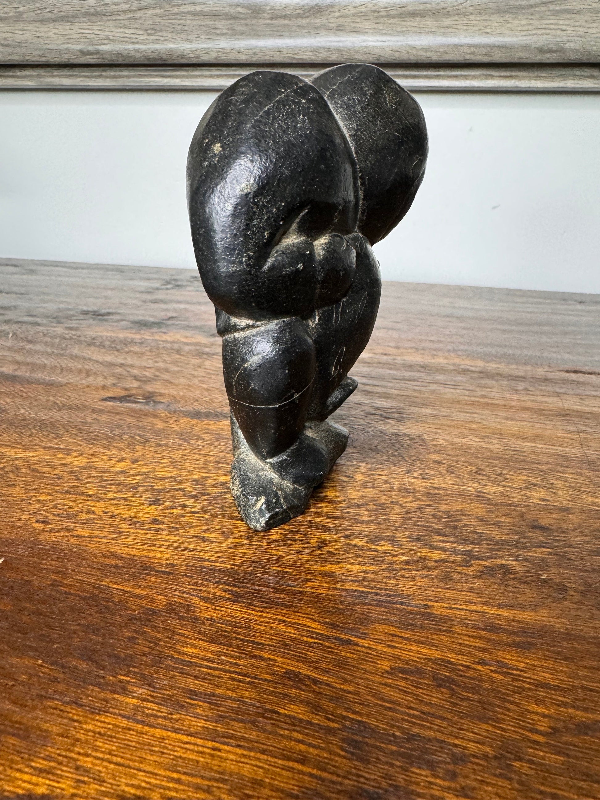 Inuit Signed Hand Carved Stone Sculpture
