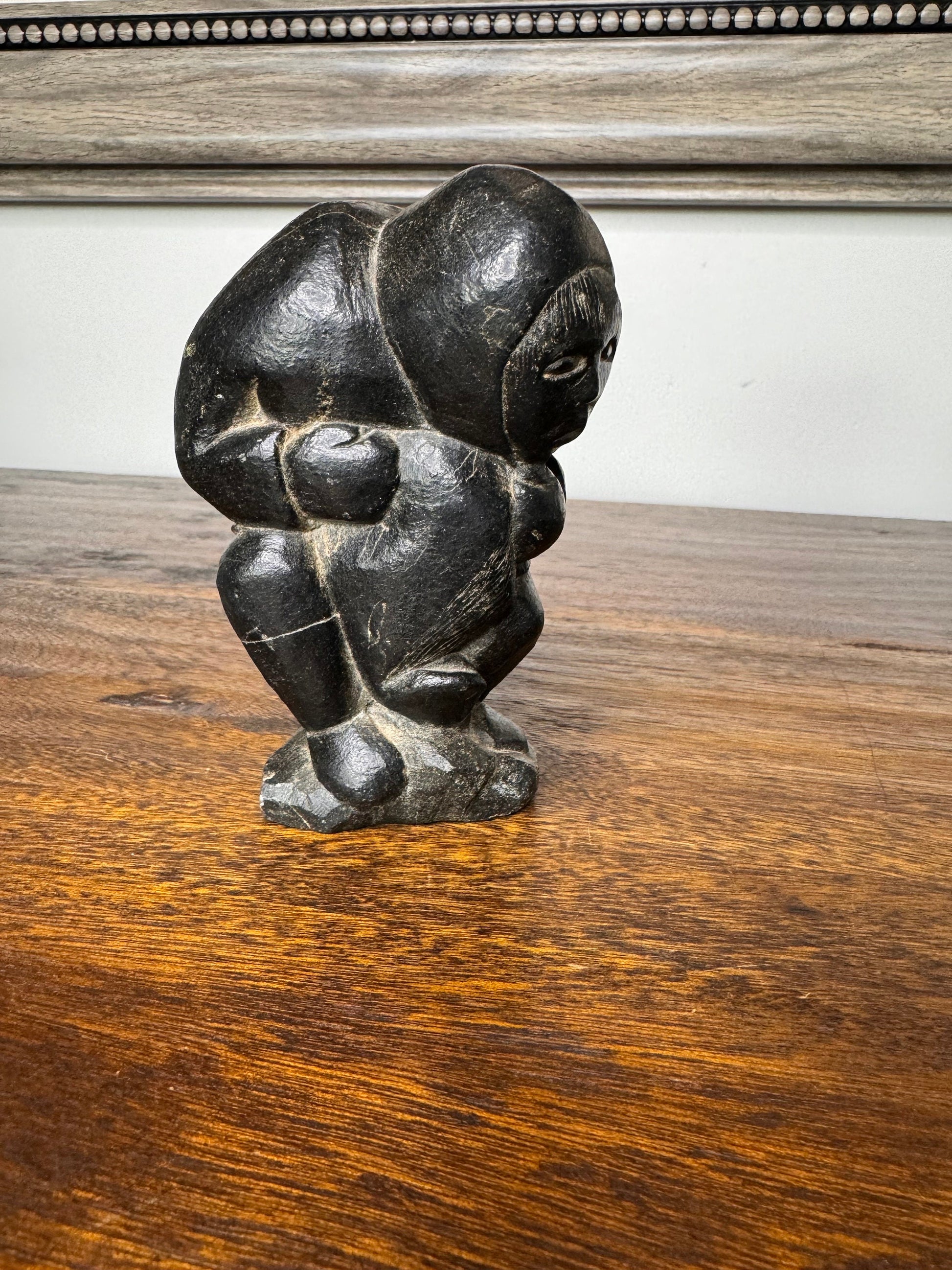 Inuit Signed Hand Carved Stone Sculpture