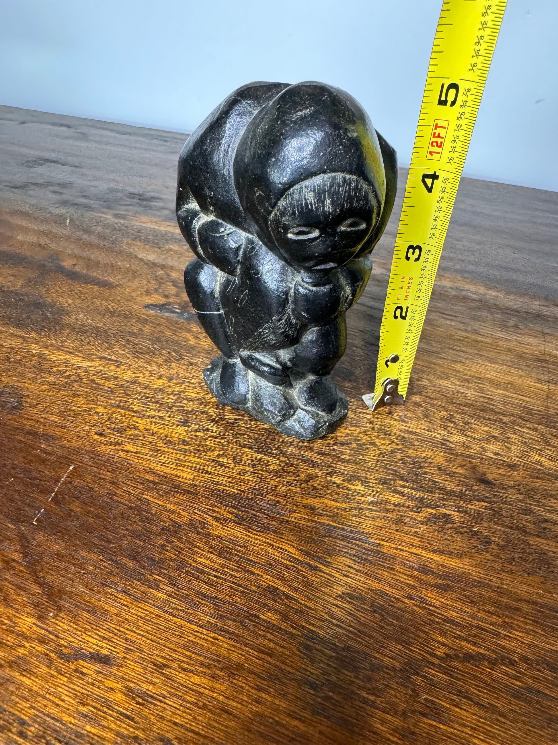 Inuit Signed Hand Carved Stone Sculpture