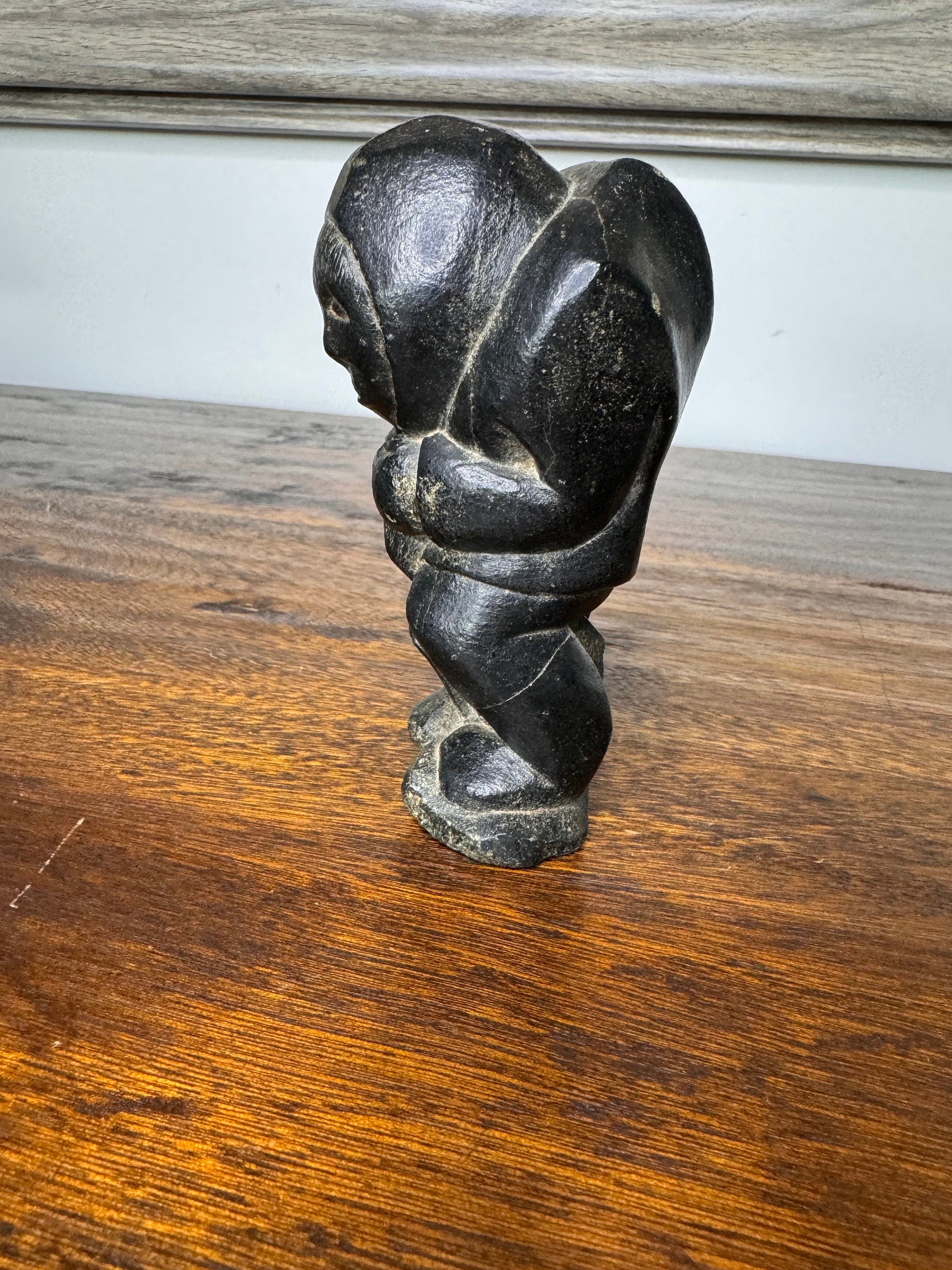 Inuit Signed Hand Carved Stone Sculpture