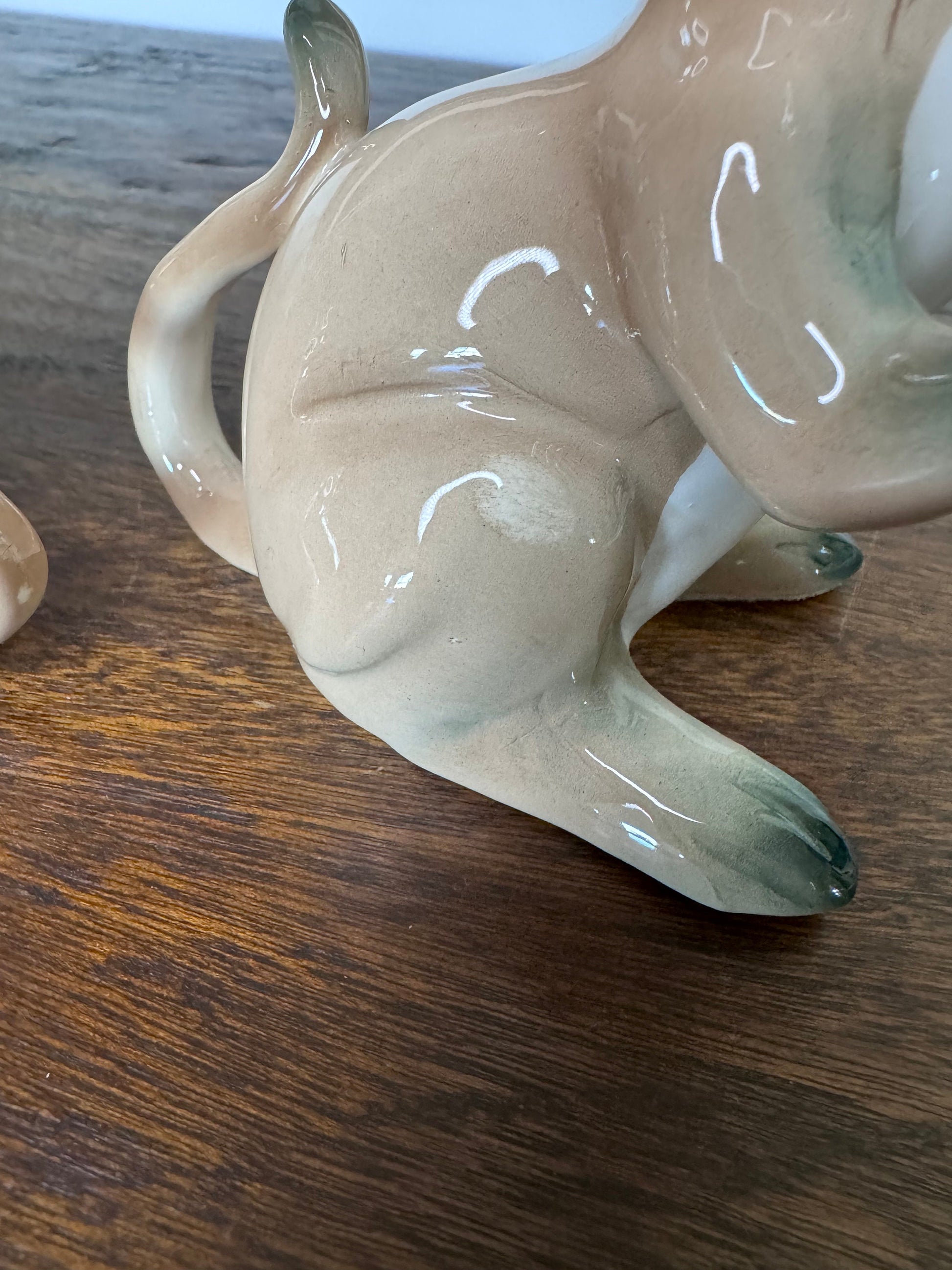 Adorable Vintage Weighted Porcelain Mice Bookends