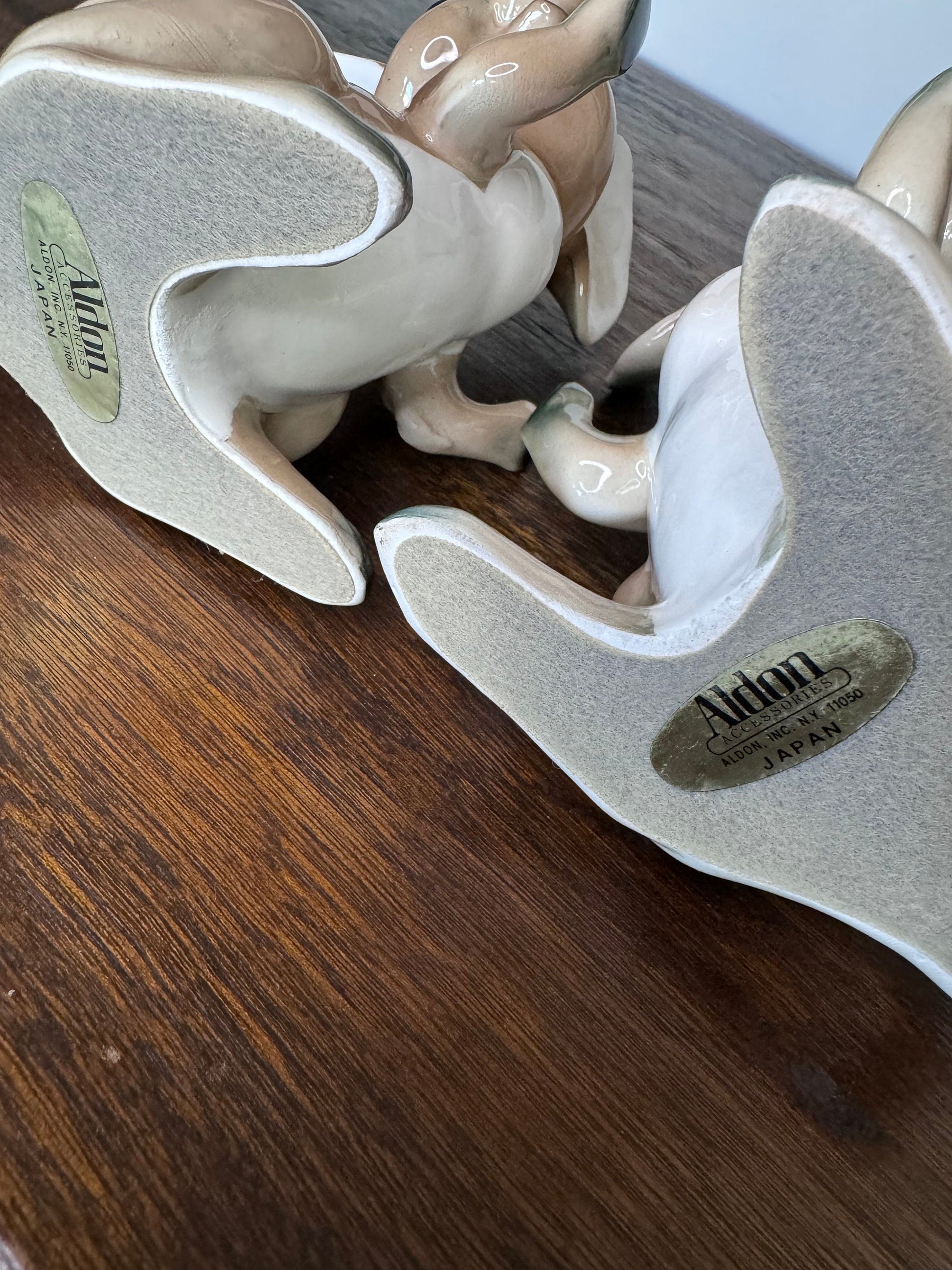 Adorable Vintage Weighted Porcelain Mice Bookends