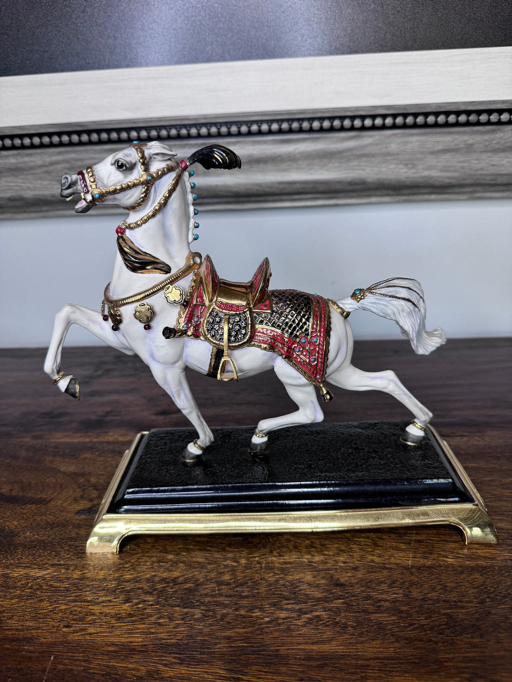 Stunning 1992 Faberge’ Imperial Steed by Franklin Mint