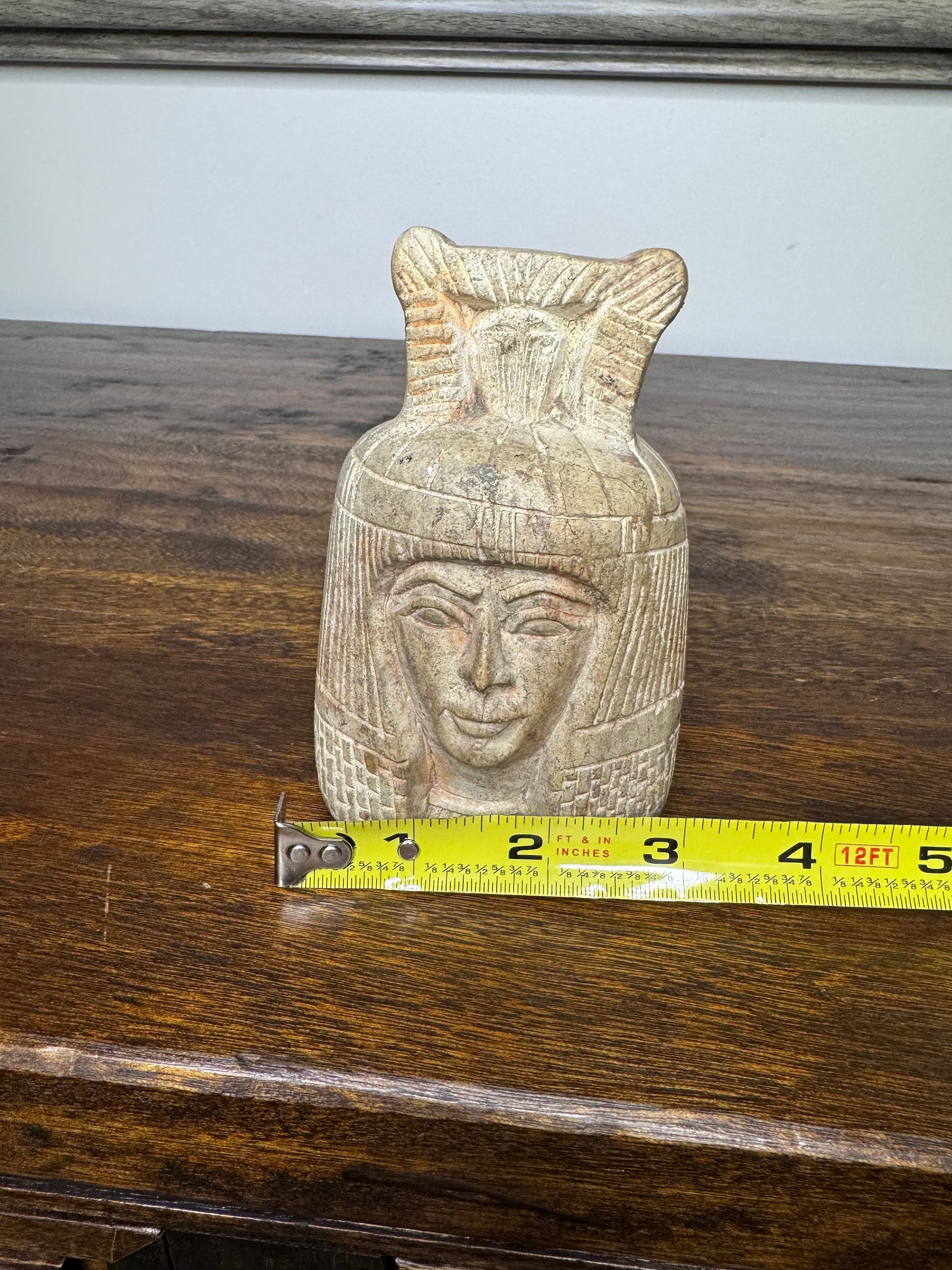 Stone Carved Egyptian God Figurine