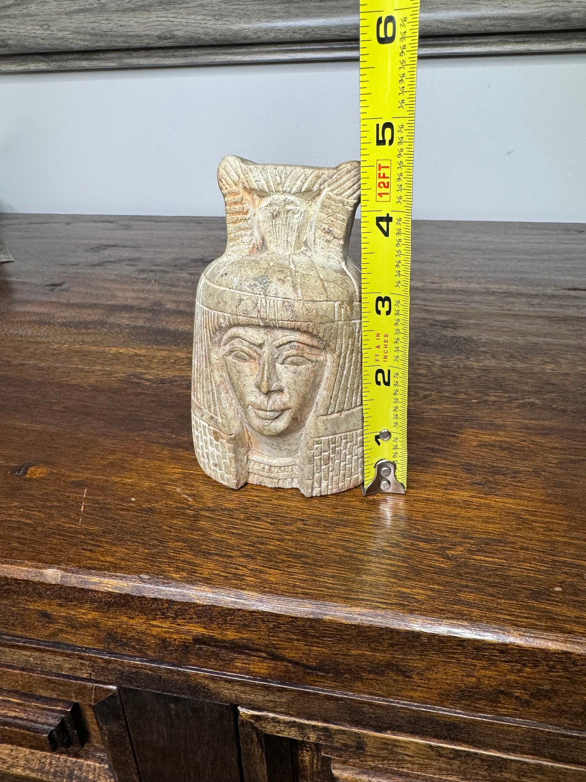 Stone Carved Egyptian God Figurine