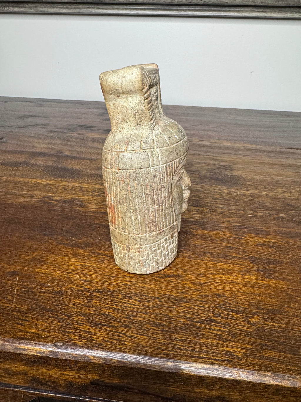 Stone Carved Egyptian God Figurine