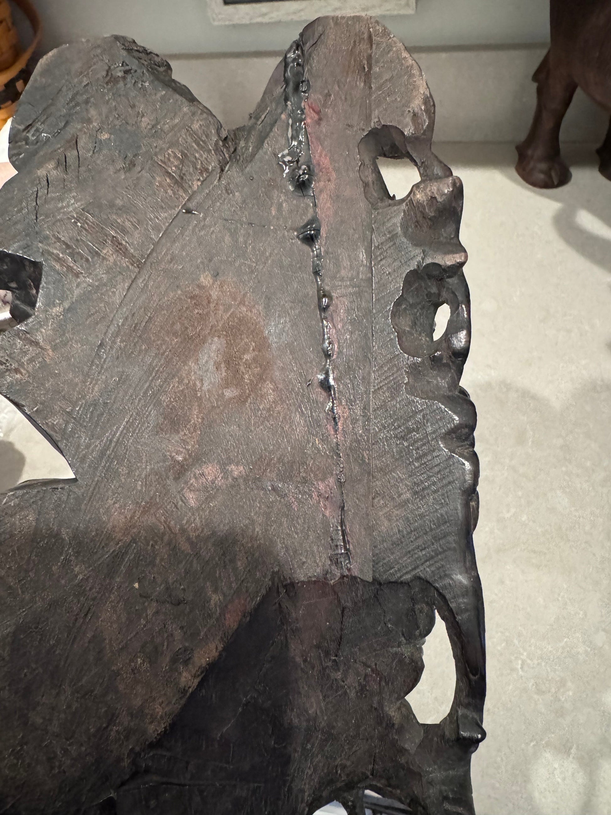 Antique Rosewood Japanese Foo Dog