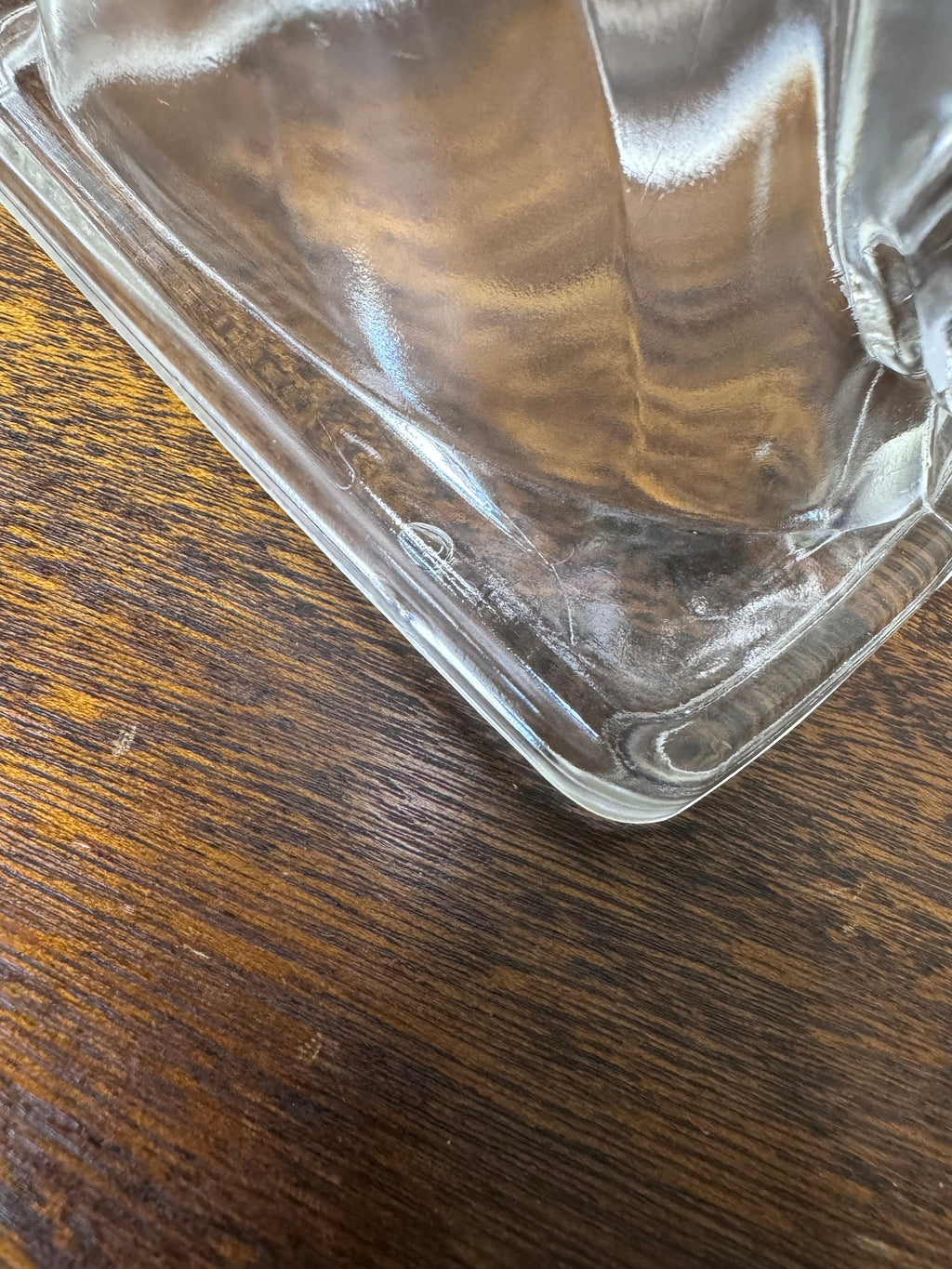 Set of MCM Clear Glass Horse Bookends