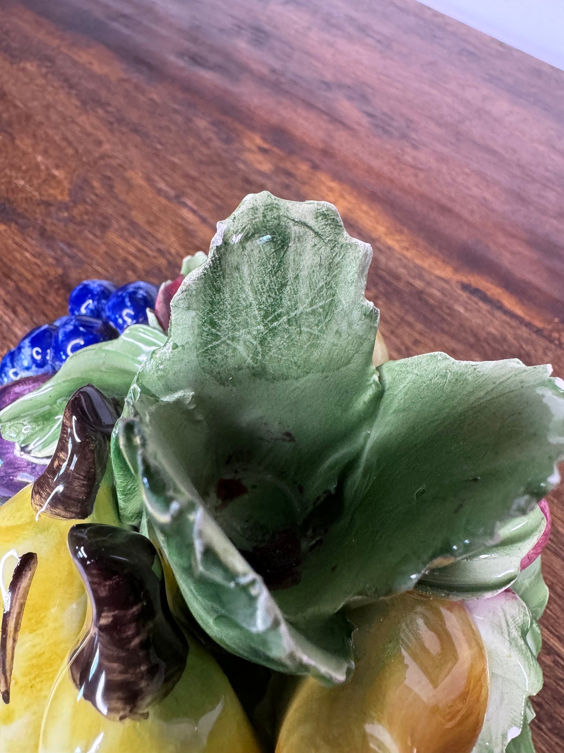 Vintage Italian HandPainted Ceramic Taper Candle Holder