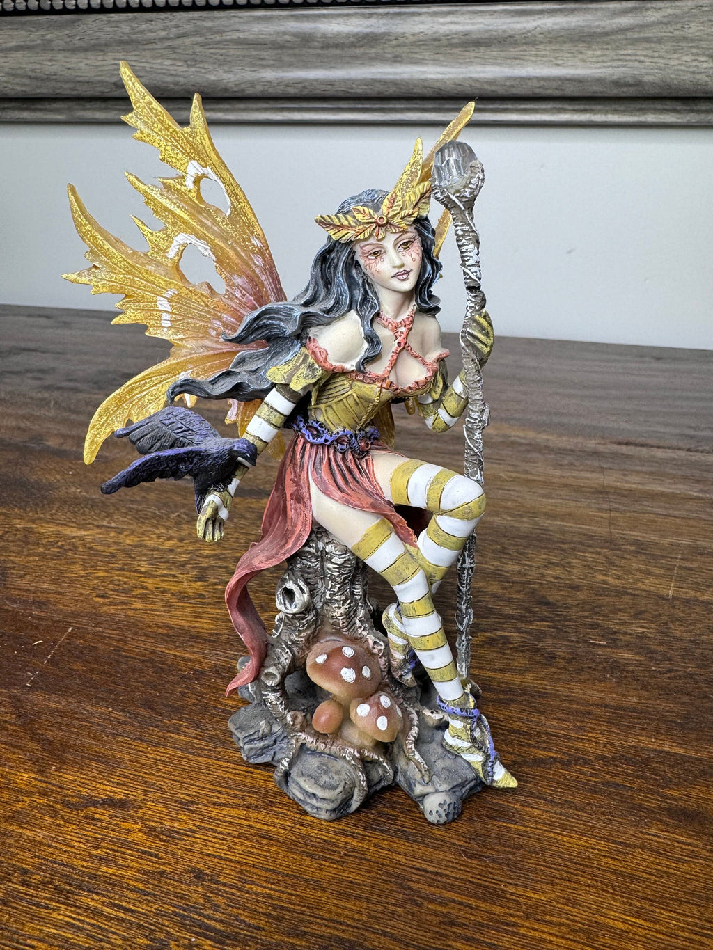 Autumn Fairy with Raven and Scepter