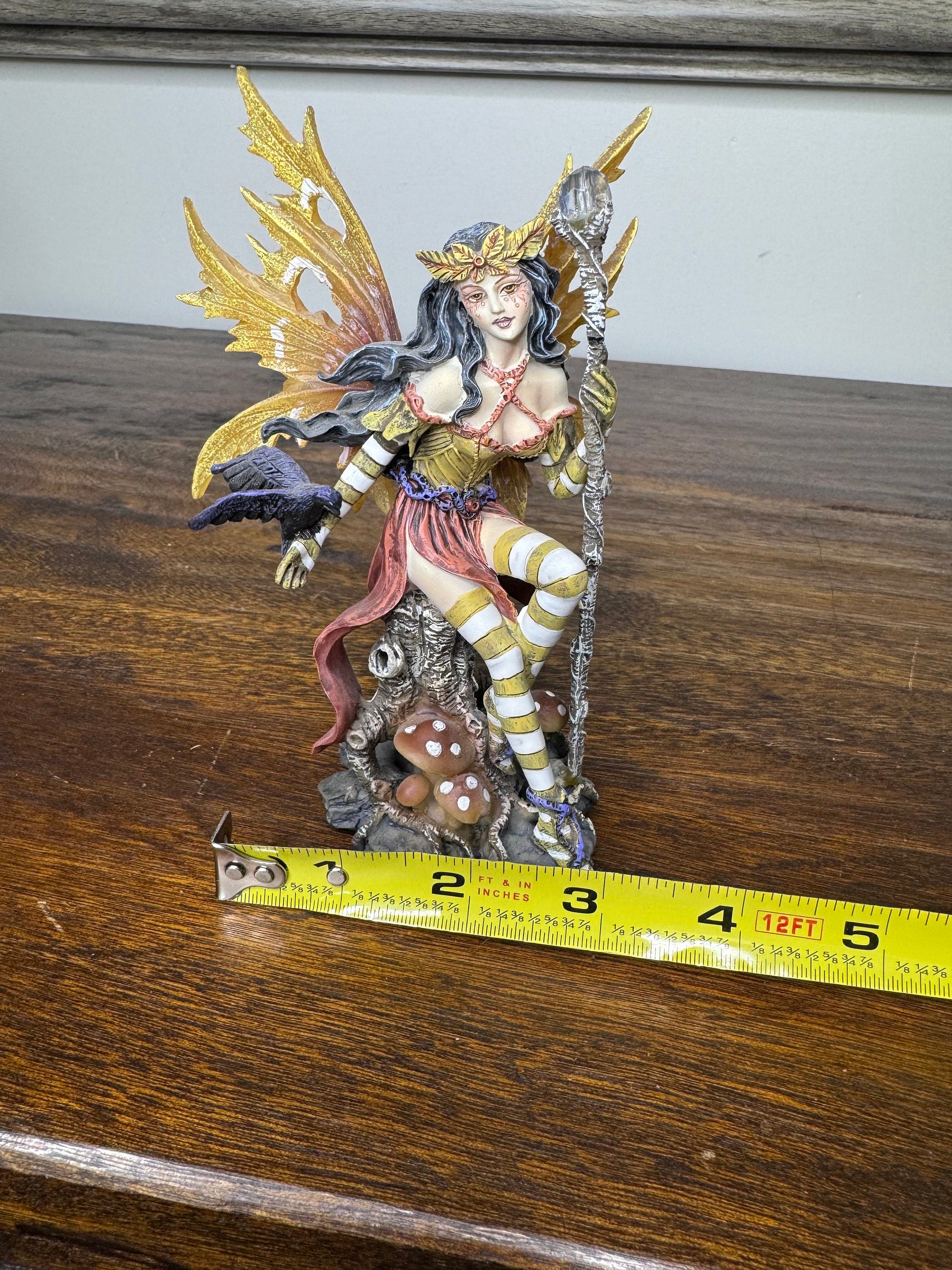 Autumn Fairy with Raven and Scepter